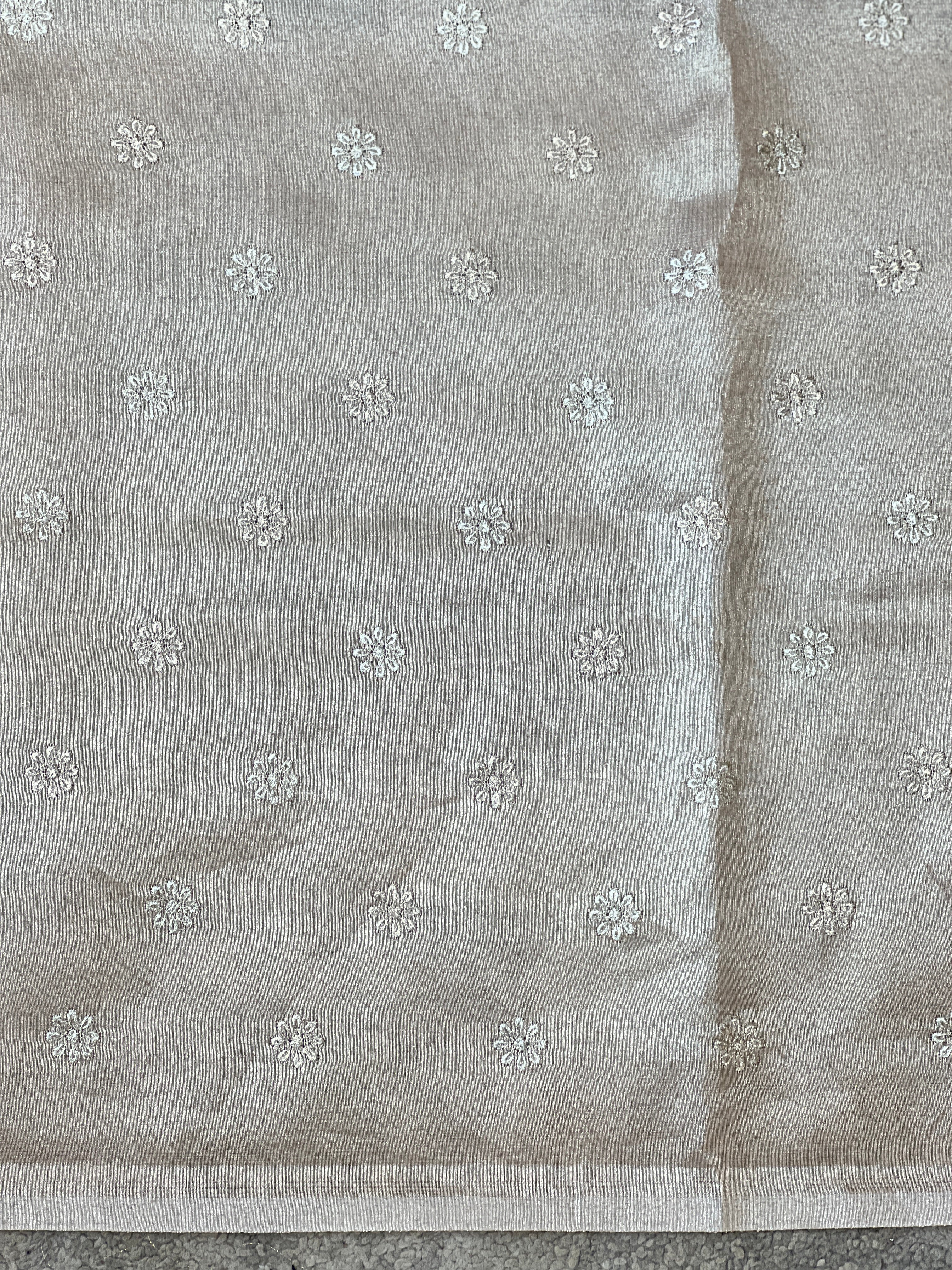 Floral Embroidered Viscose Organza Saree | MB155