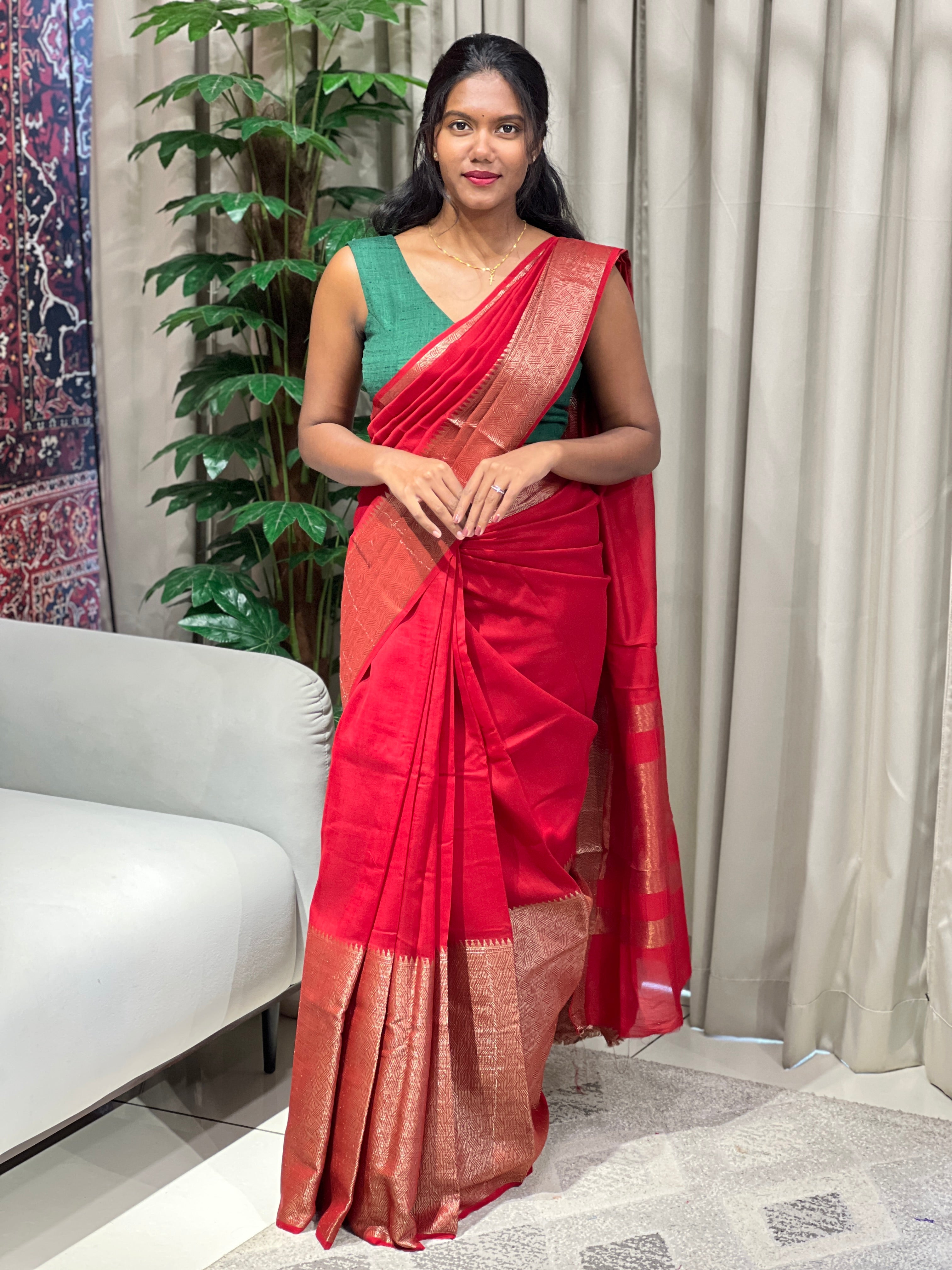 Banarasi Woven Semi Chanderi Saree | YNG747