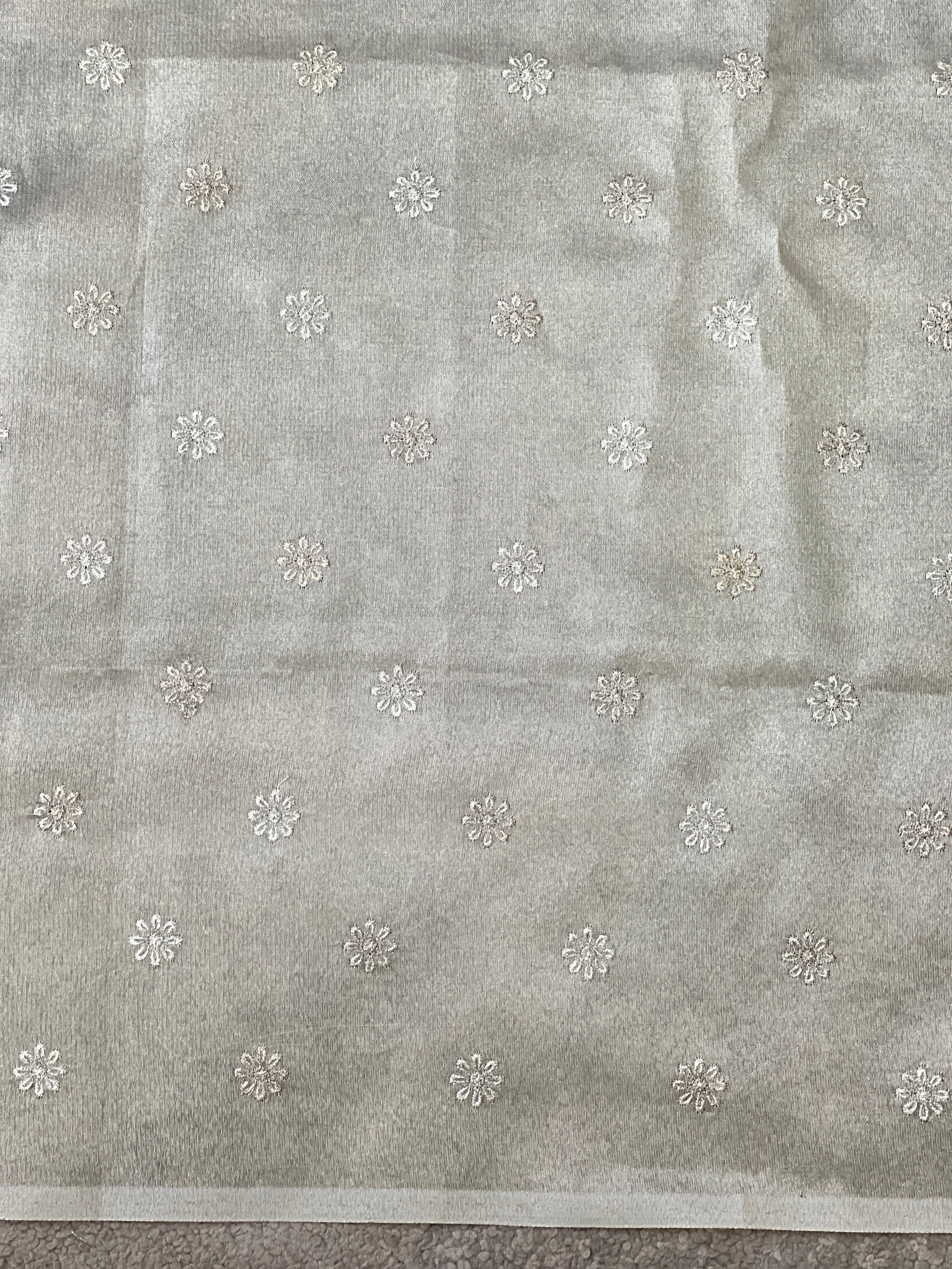 Abstract Embroidery Viscose Organza Saree | MB153