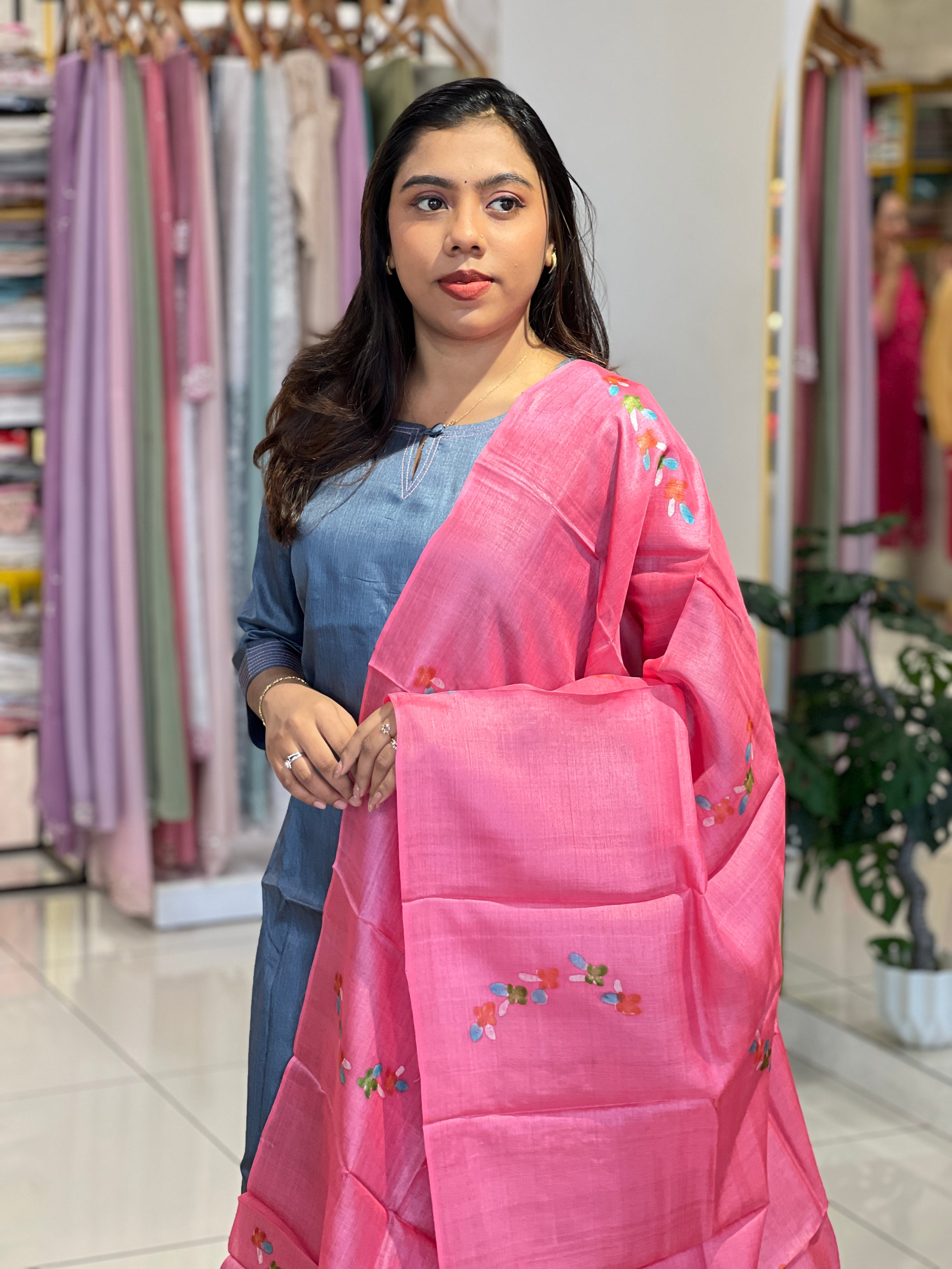 Digital Printed Tussar Kurta Set | IHP135