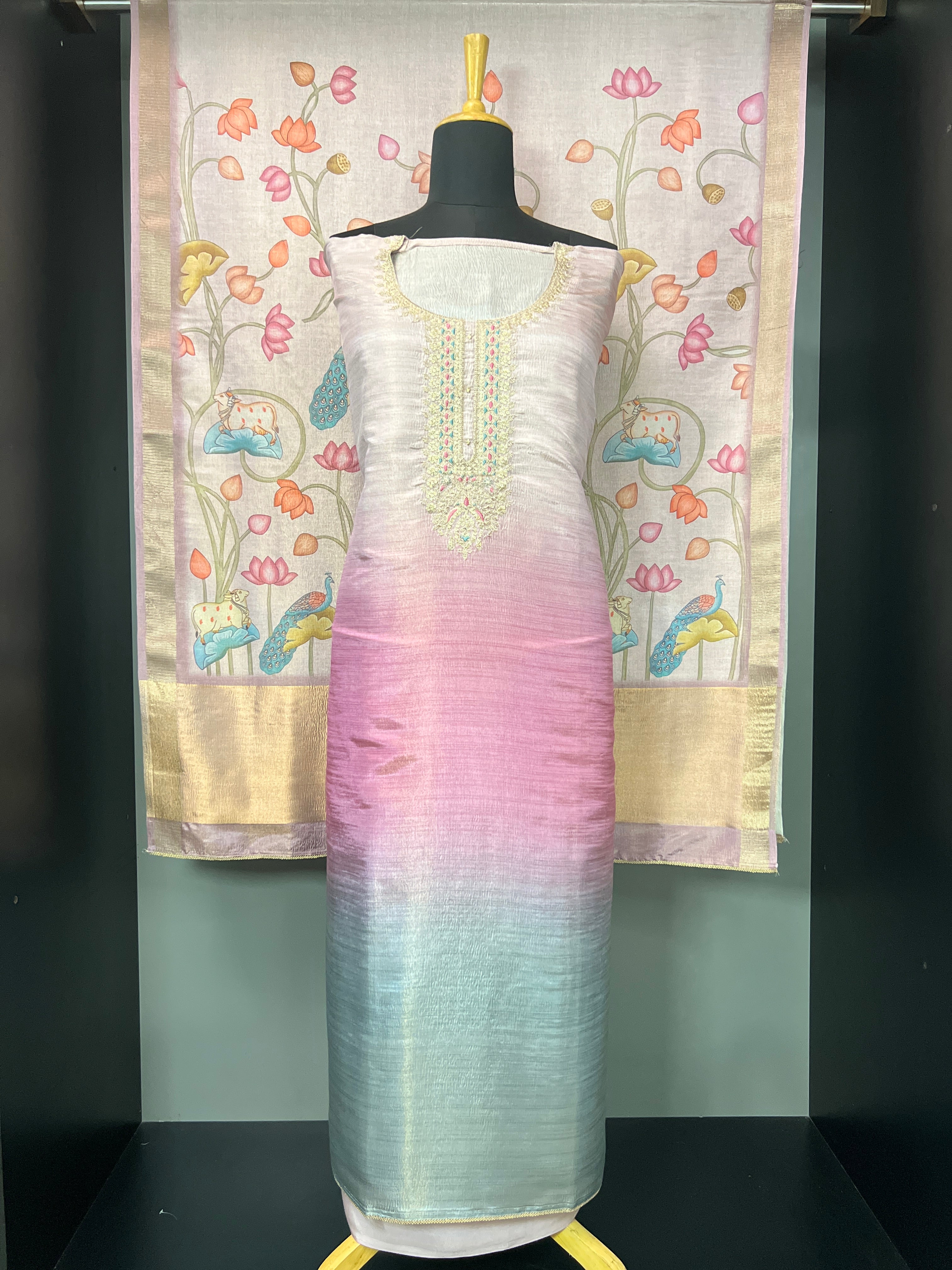 Embroidered Tissue Blended Salwar Set | SW1832