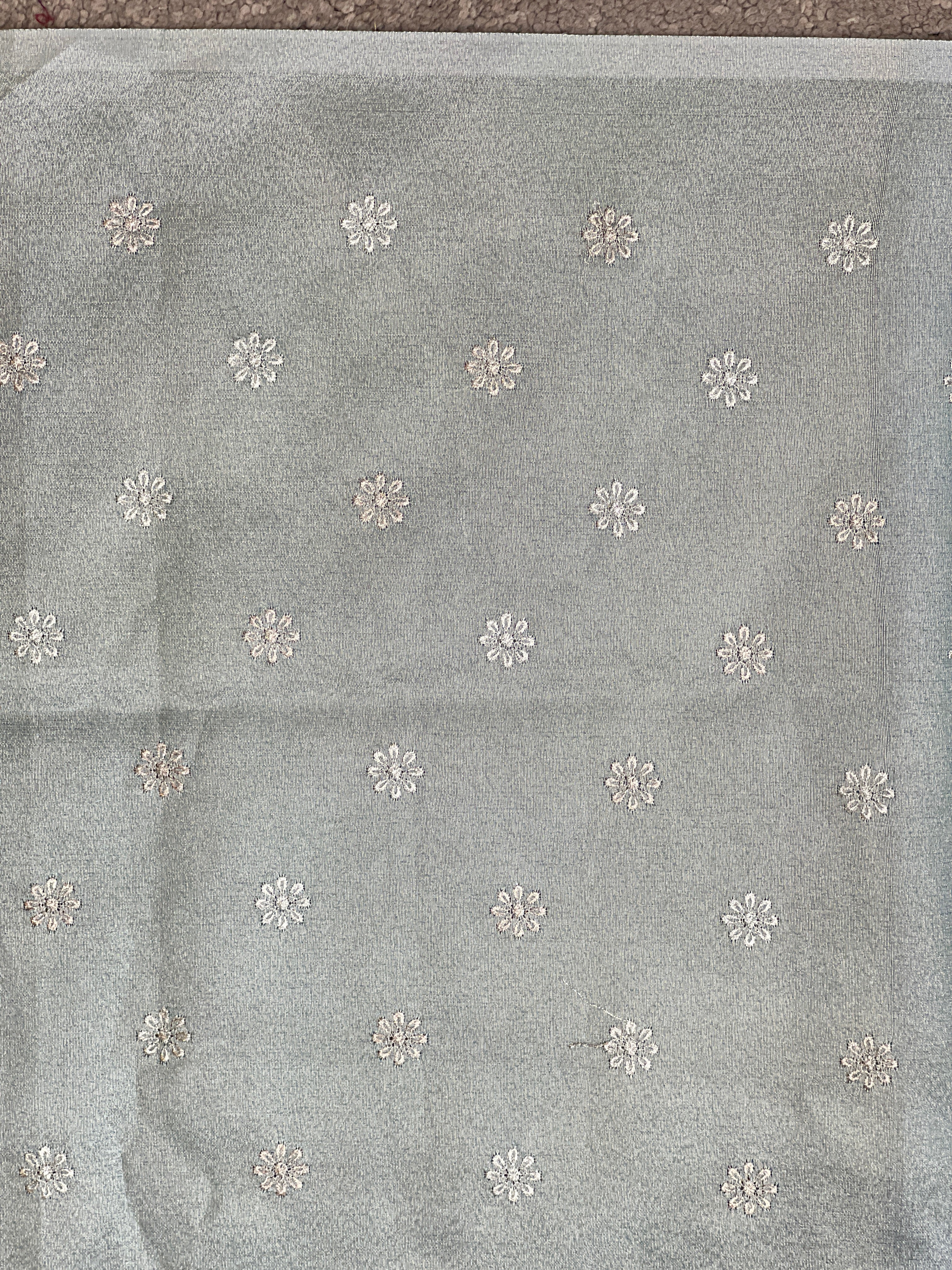 Floral Embroidered Viscose Organza Saree | MB154