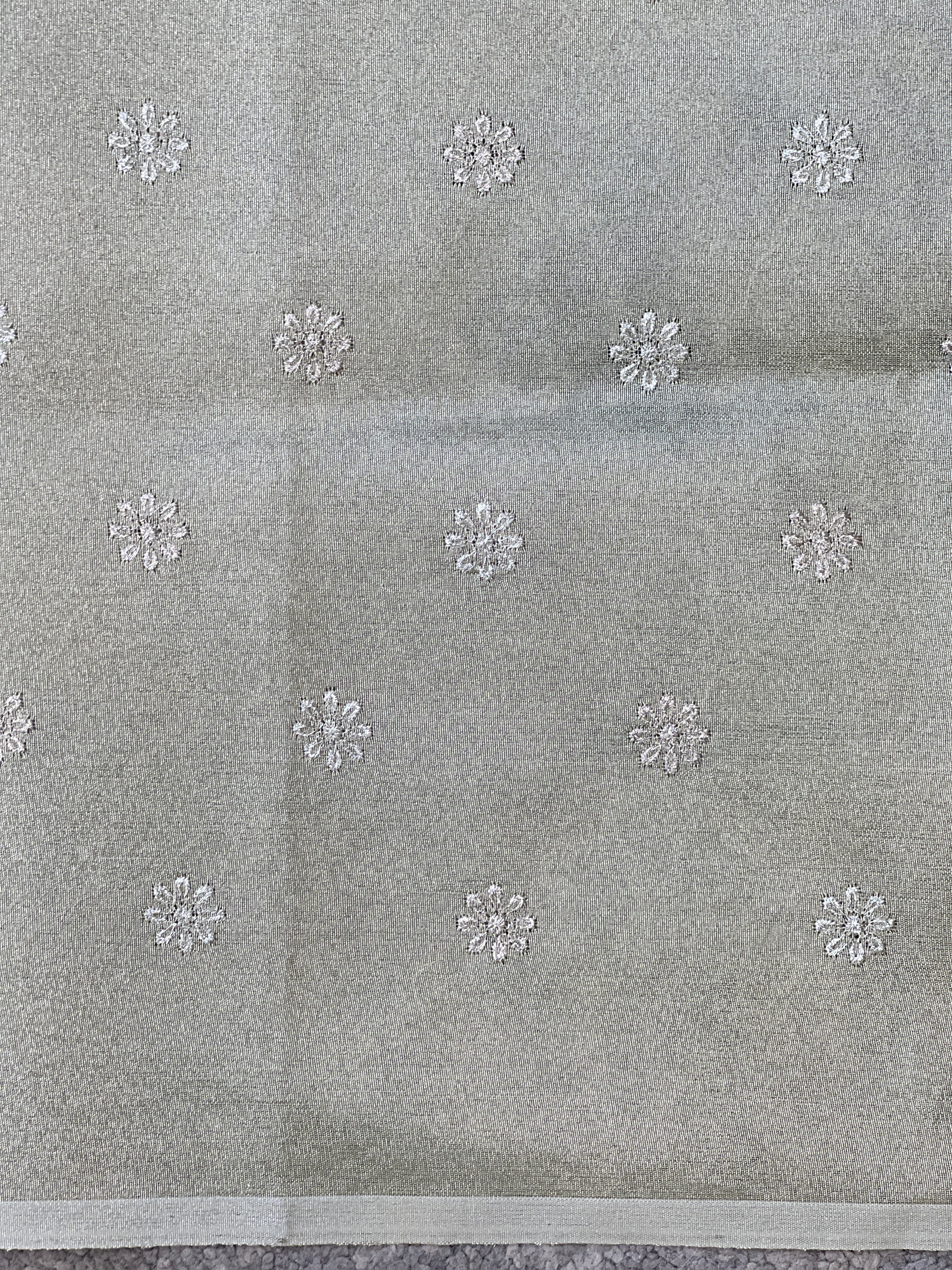 Floral Embroidered Viscose Organza Saree | MB156