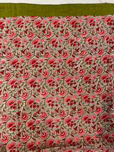 Printed Dot patterned Cotton Saree | SFA112