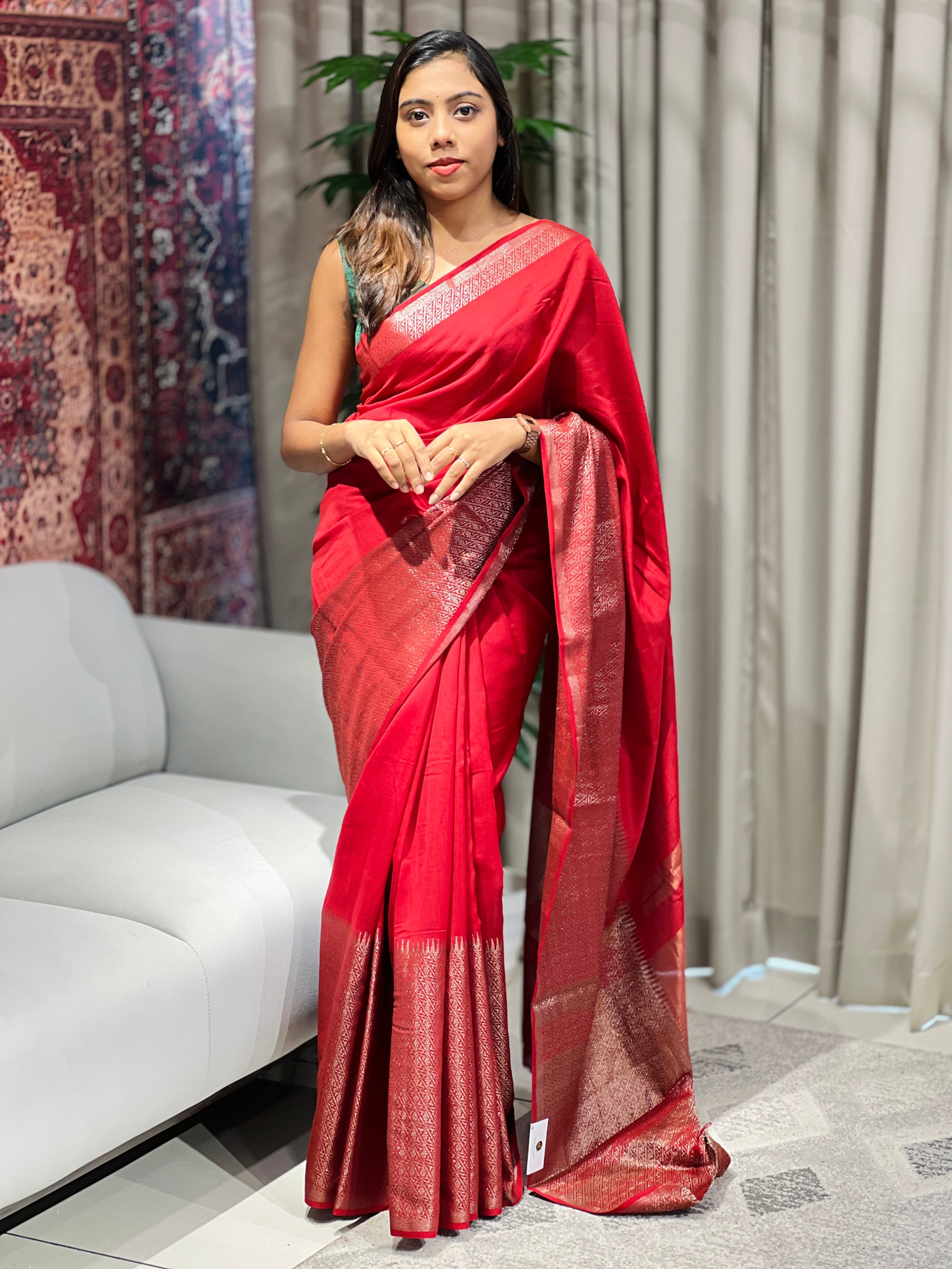 Banarasi Woven Semi Chanderi Saree | YNG743