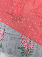 Floral Print Design Linen Saree | TOT121