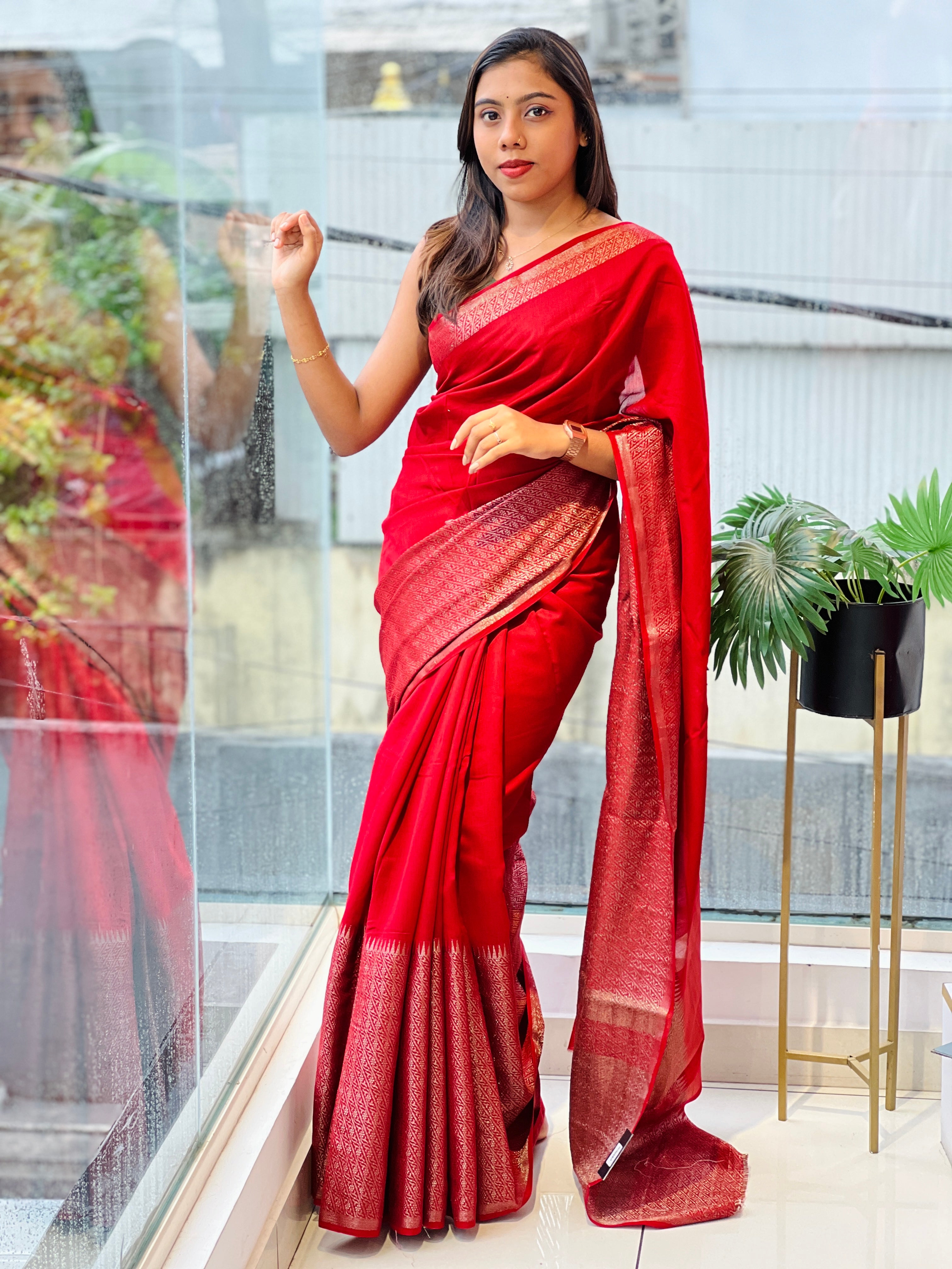 Banarasi Woven Semi Chanderi Saree | YNG743
