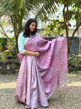Twine Cutwork With Silk Painted Tussar Saree | TC382