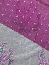 Floral Print Design Linen Saree | TOT121