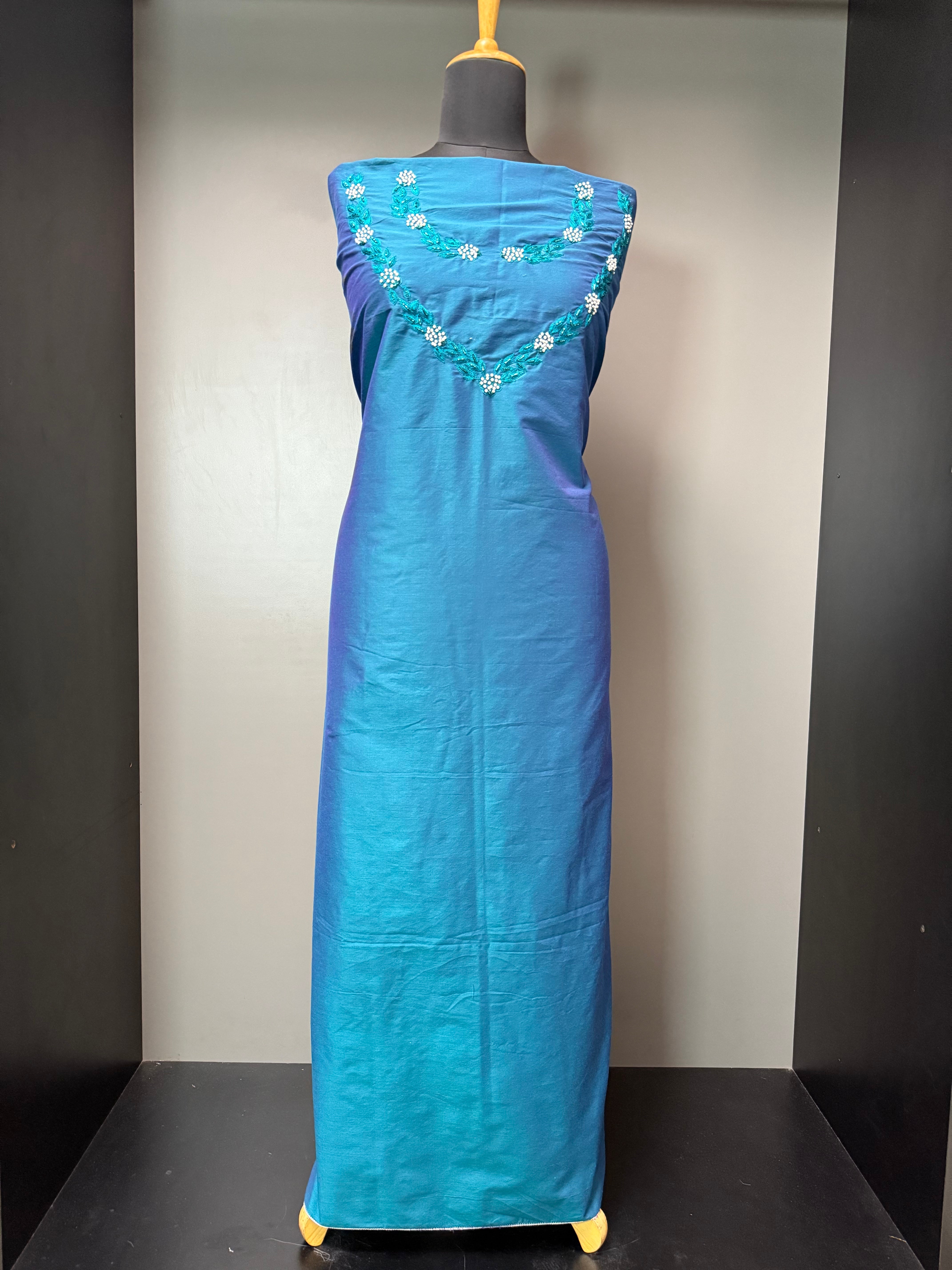 Embroidery Pattern Kurta Material Semi Silk |  DN344