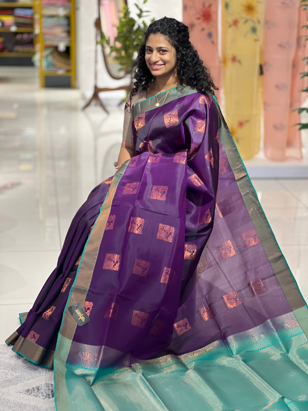 Zari Weaving Semi Silk Saree | PRS172