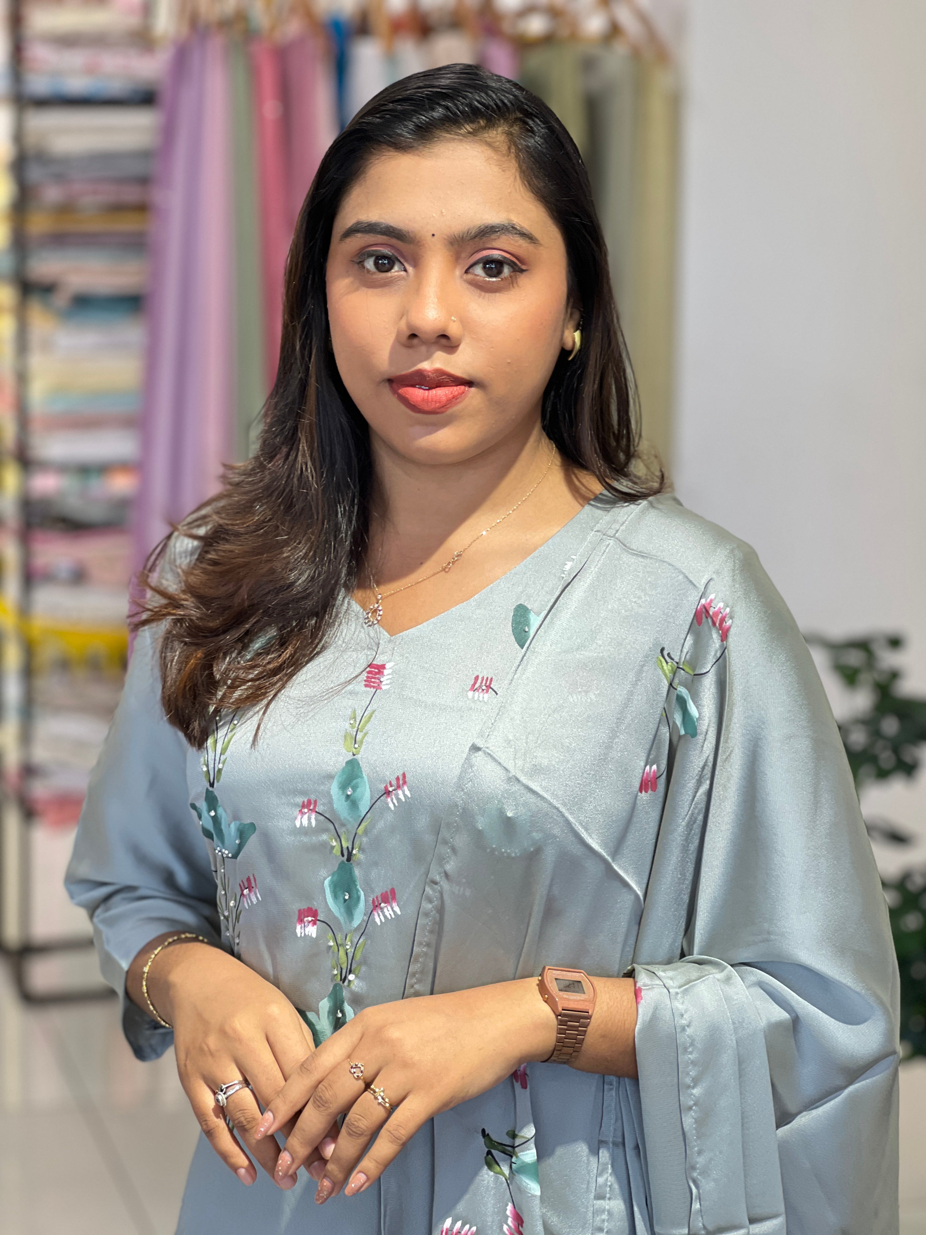 Hand Painted Georgette Kurta Set |  IHP106