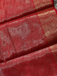 Zari Woven Floral Patterned Semi Silk Saree | NN240