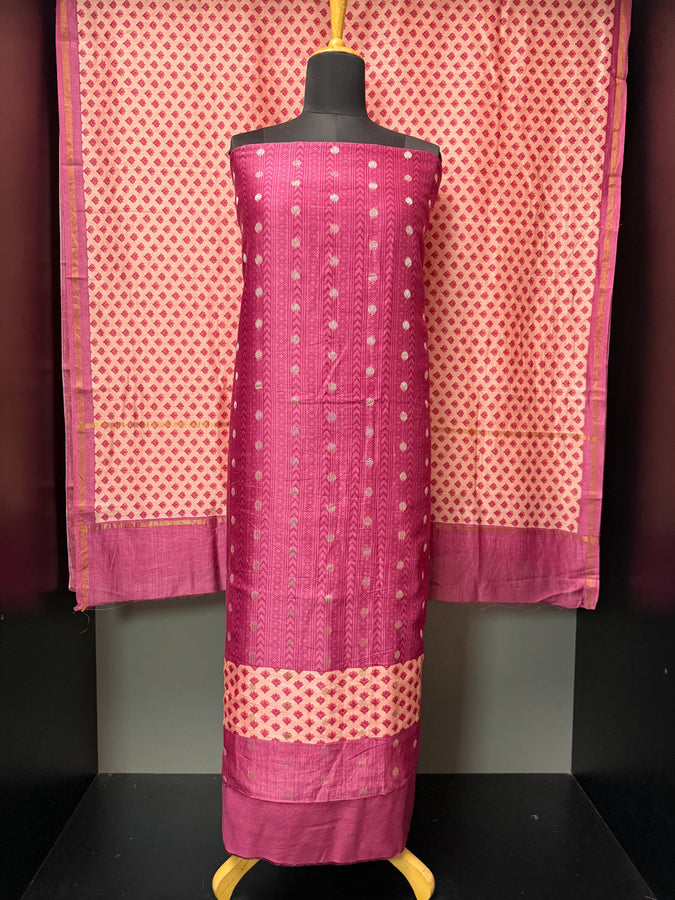 Banarasi Weaving Patterned Chanderi Silk Salwar Set | LV402