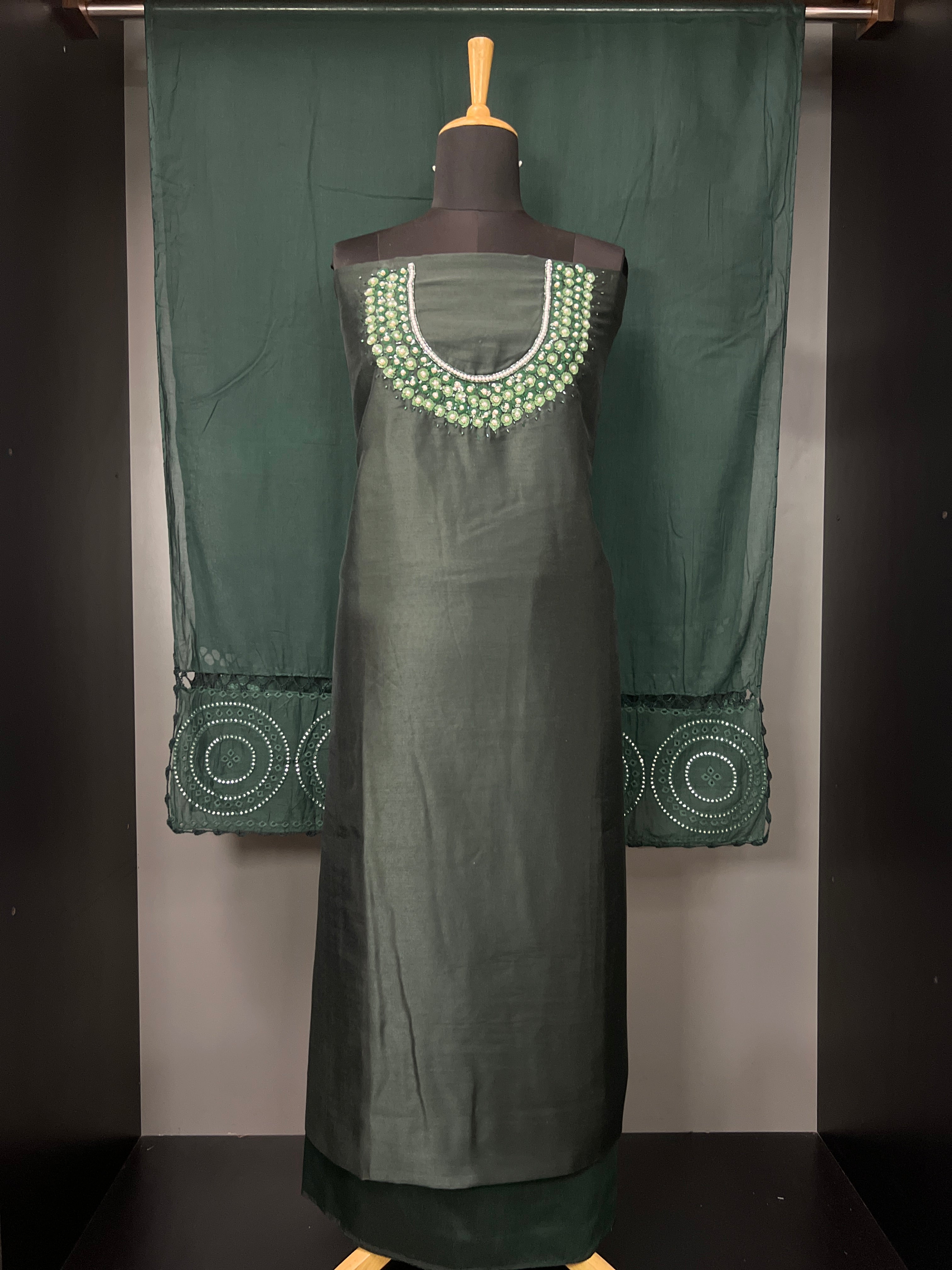 Hand Embroidery Detailing Semi Silk Salwar Set | PF928