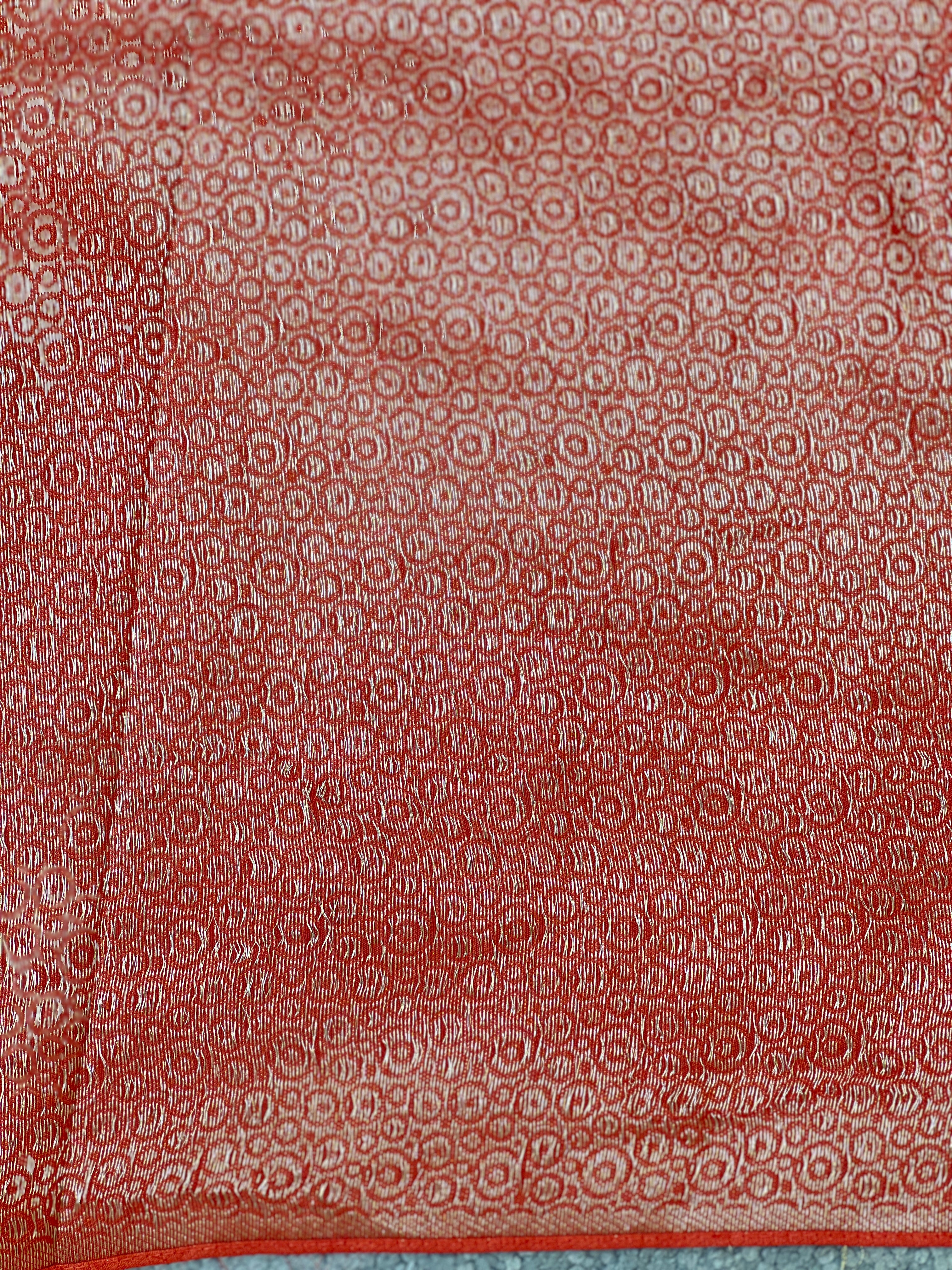 Geometric Woven Pattern Semi Tussar Saree | RS143