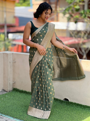 Banarasi Weaving Georgette Saree | YNG249