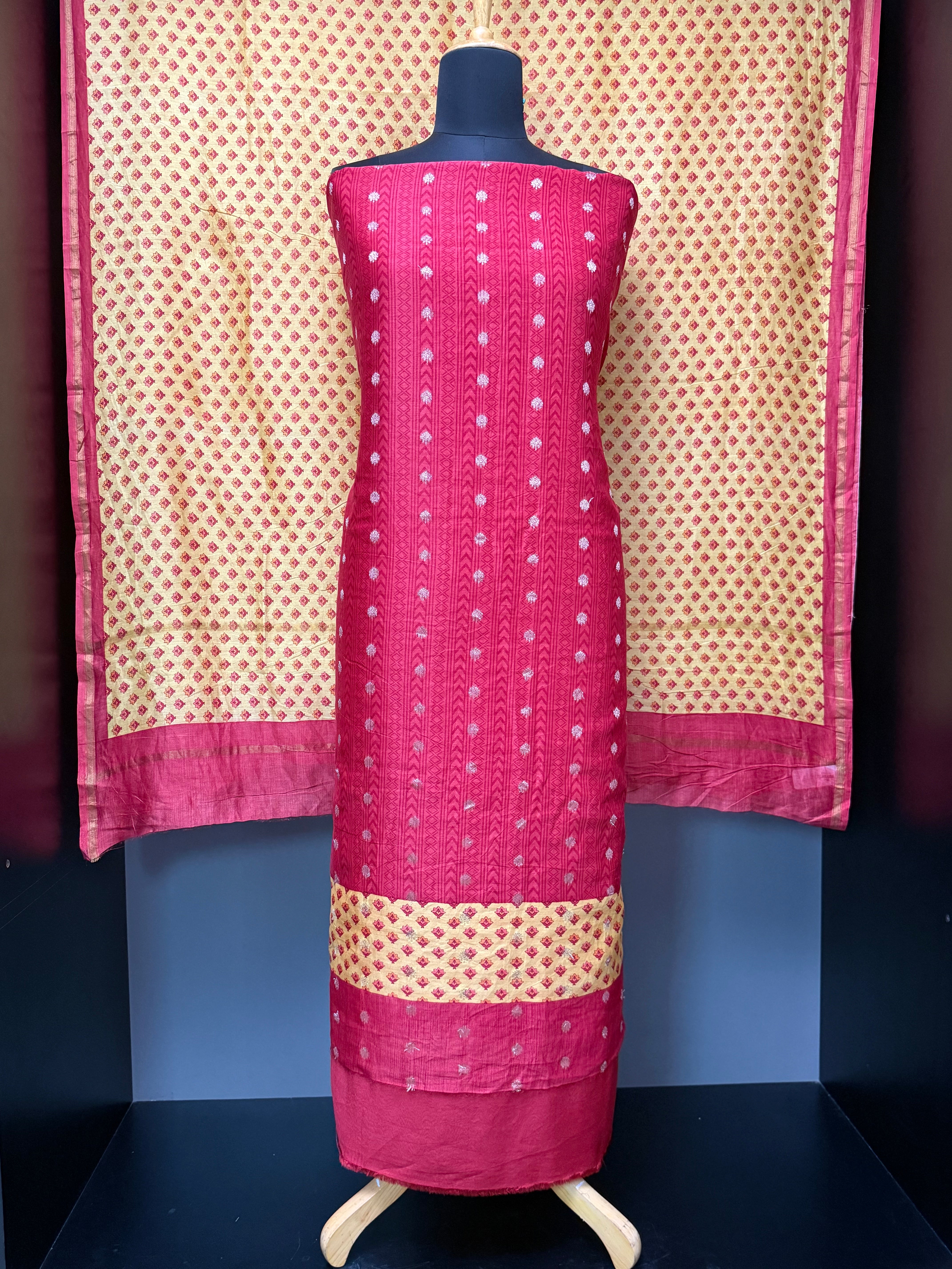 Banarasi Weaving Patterned Chanderi Silk Salwar Set | LV404