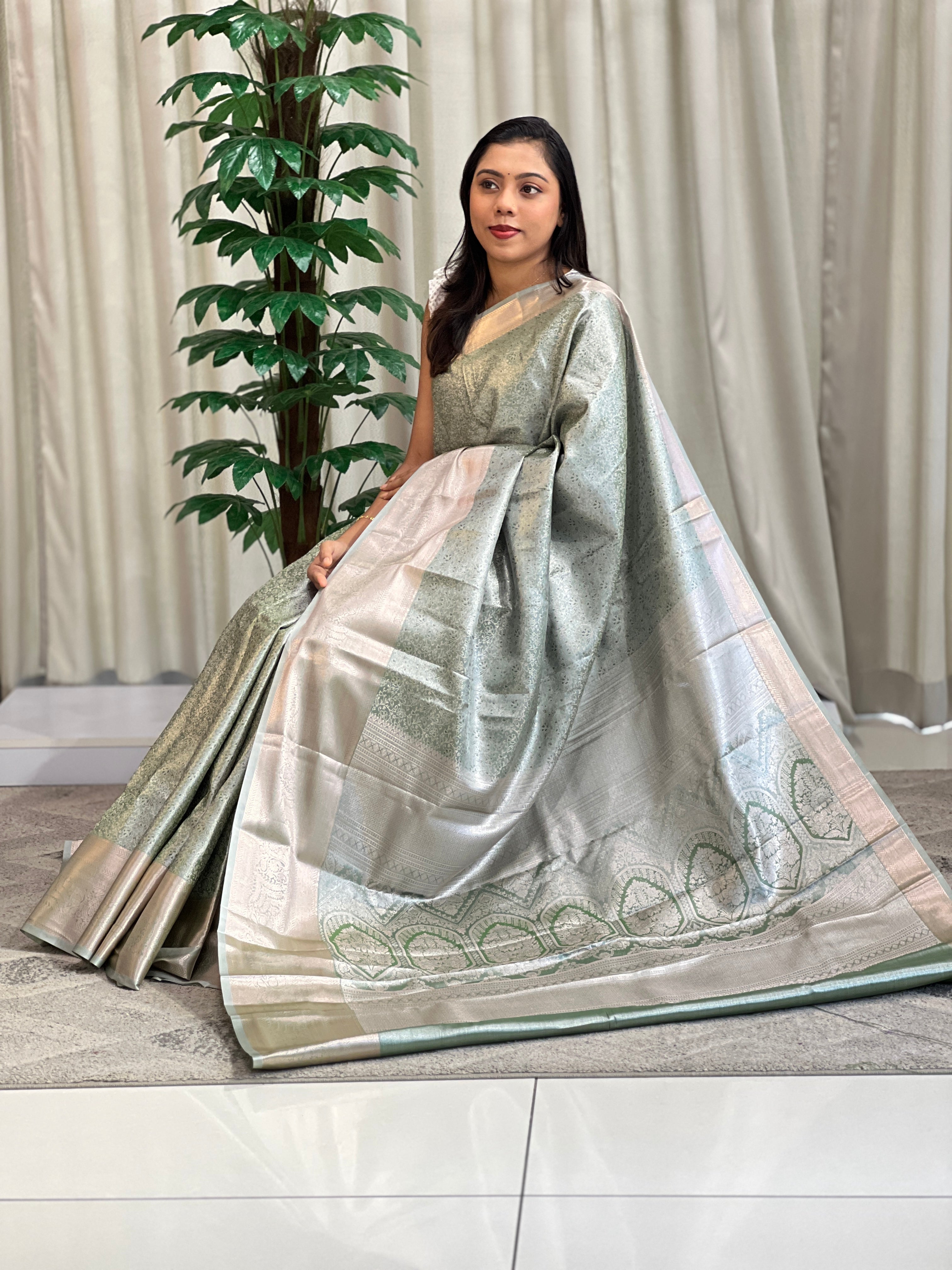 Meenakari Pattern Semi Silk Saree | GAS141