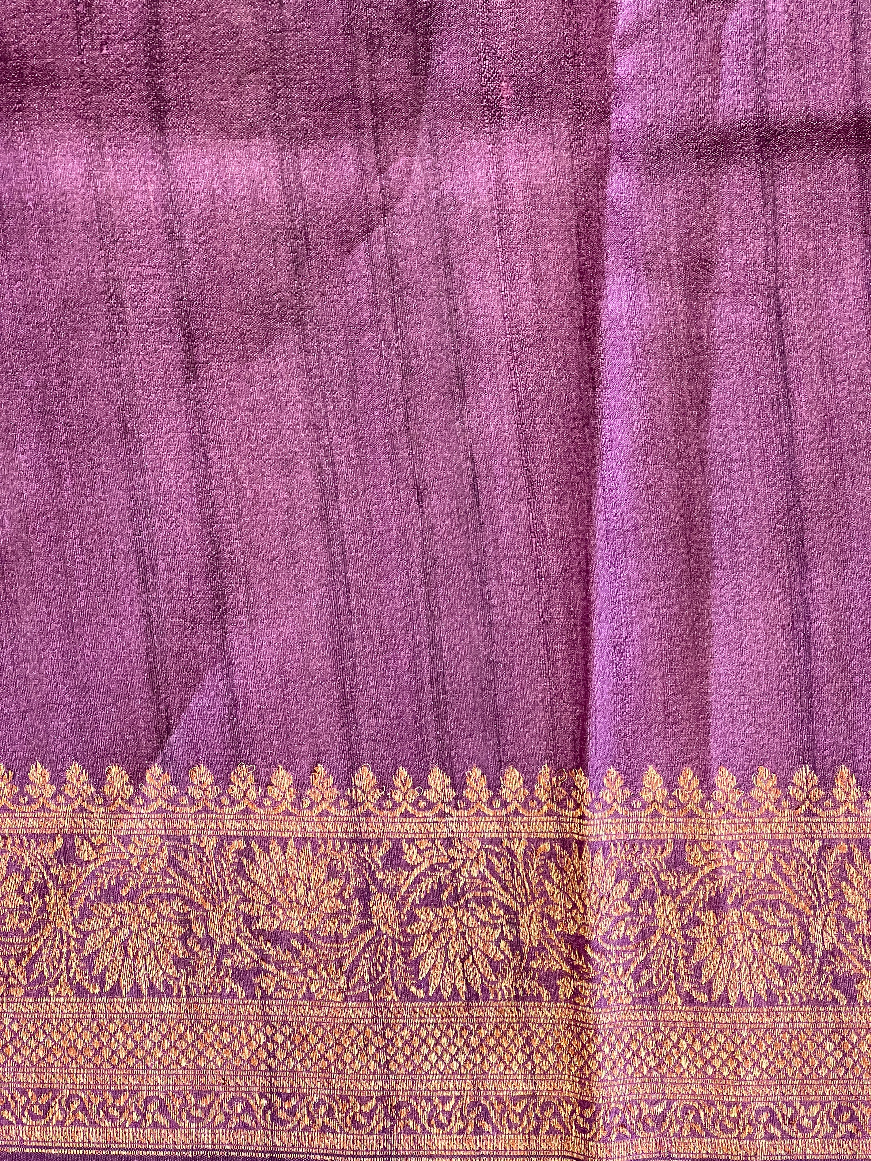 Zari And Thread Woven Tussar Banarasi Saree | YNG734