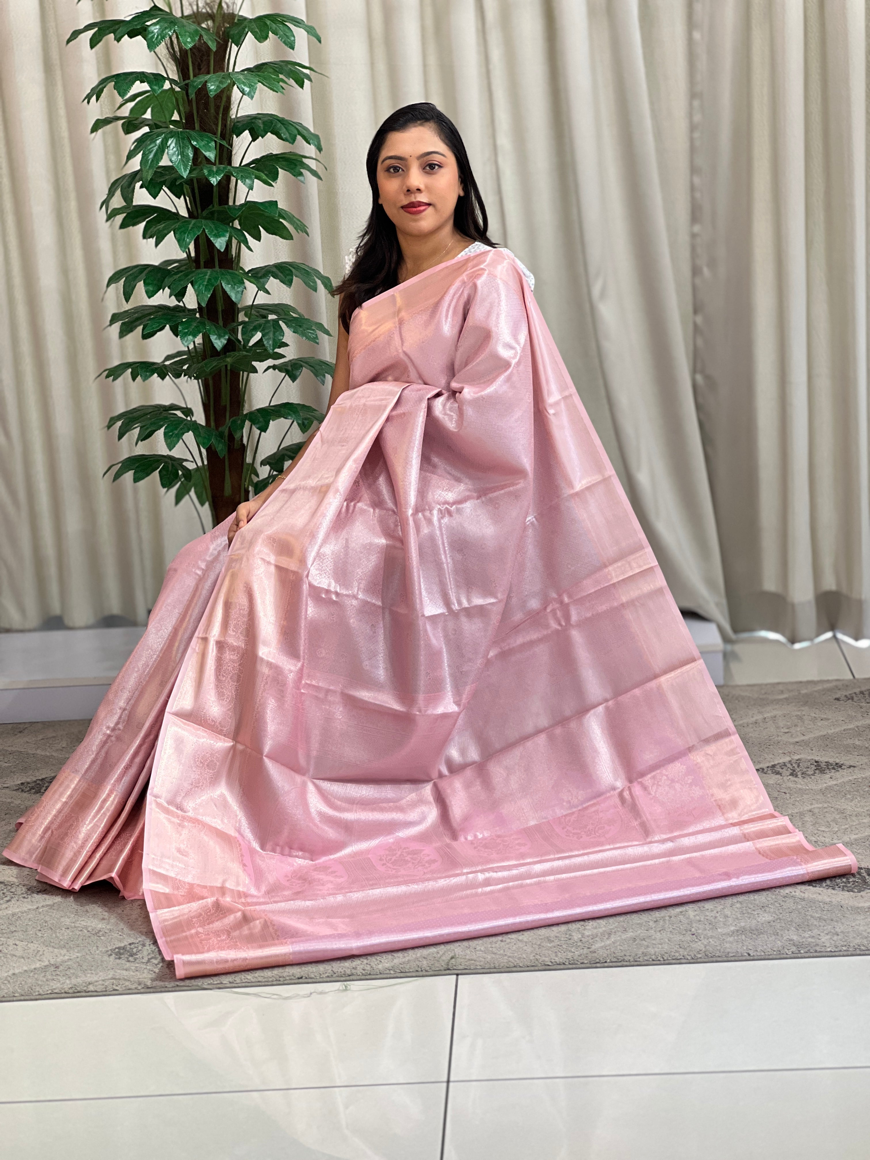 Brocade Weaved Pattern Semi Silk Saree | GAS138