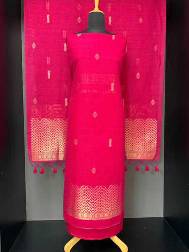 Banarasi Weaved Geecha Tussar Finish Salwar Set | LV386