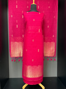 Banarasi Weaved Geecha Tussar Finish Salwar Set | LV386