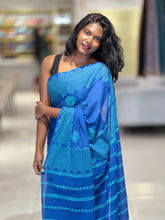Block Print Detailed Soft Cotton Saree | SFA113