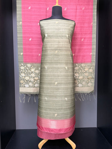 Silver & Golden Zari Detailed Semi silk Salwar Set | SP265