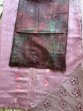 Twine Cutwork With Silk Painted Tussar Saree | TC382