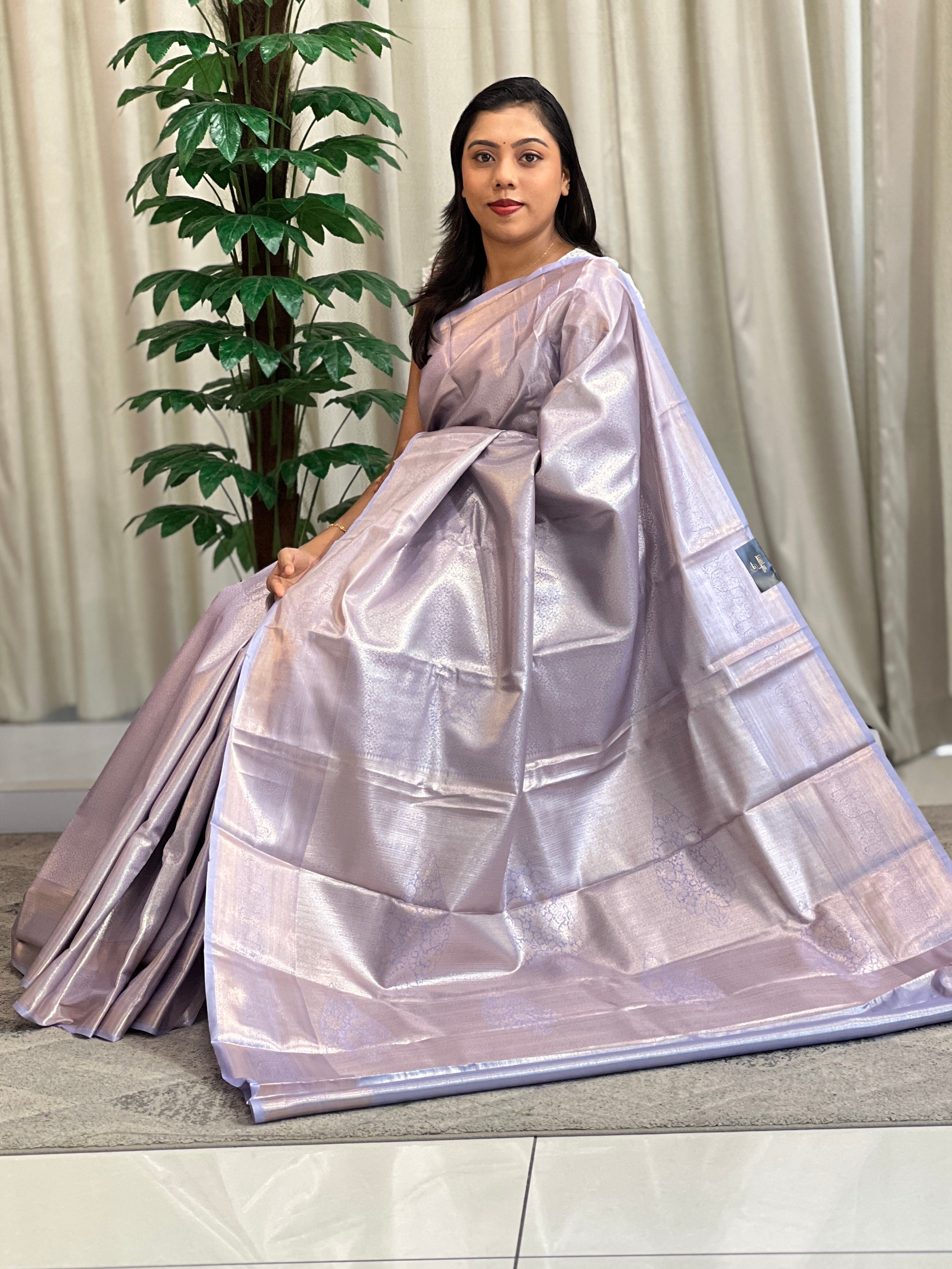 Floral Pattern Semi Silk Saree | GAS137