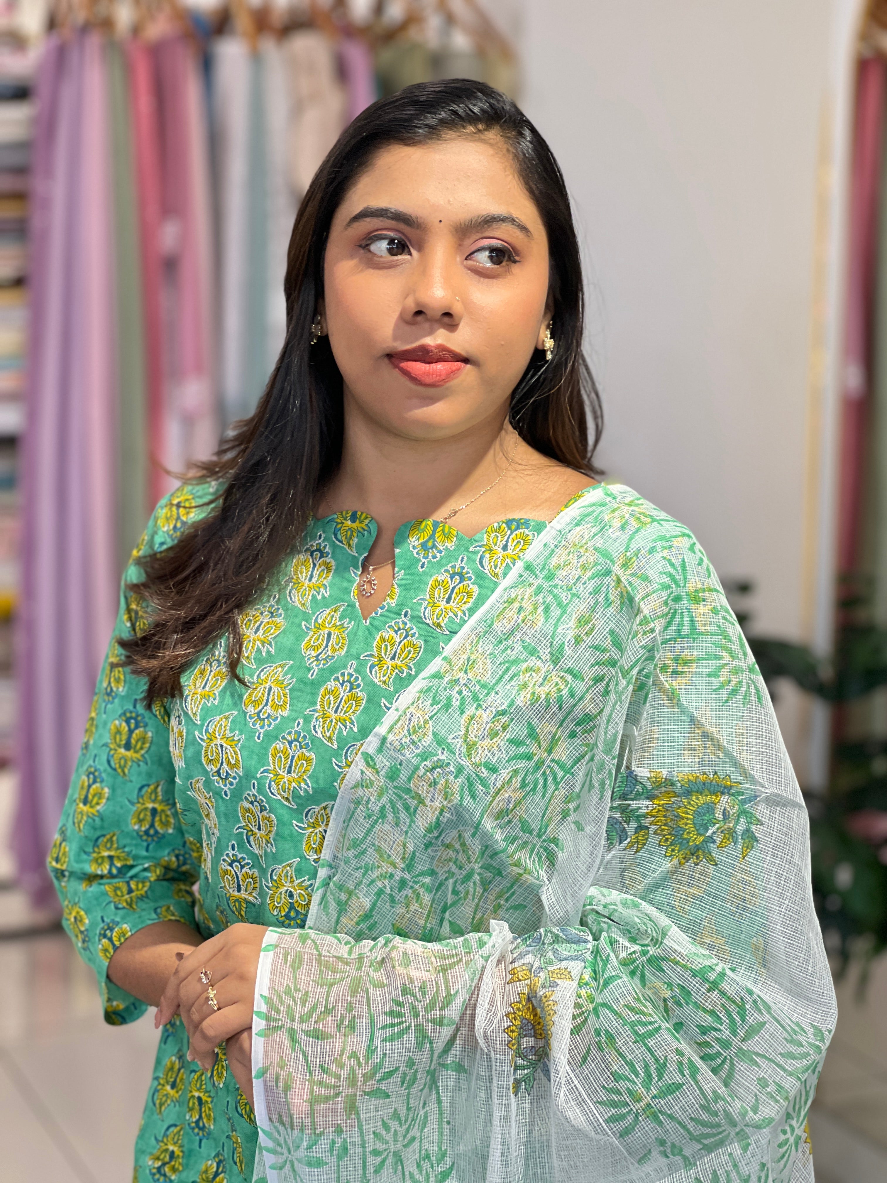 Screen Printed Kurta Set | IHP142