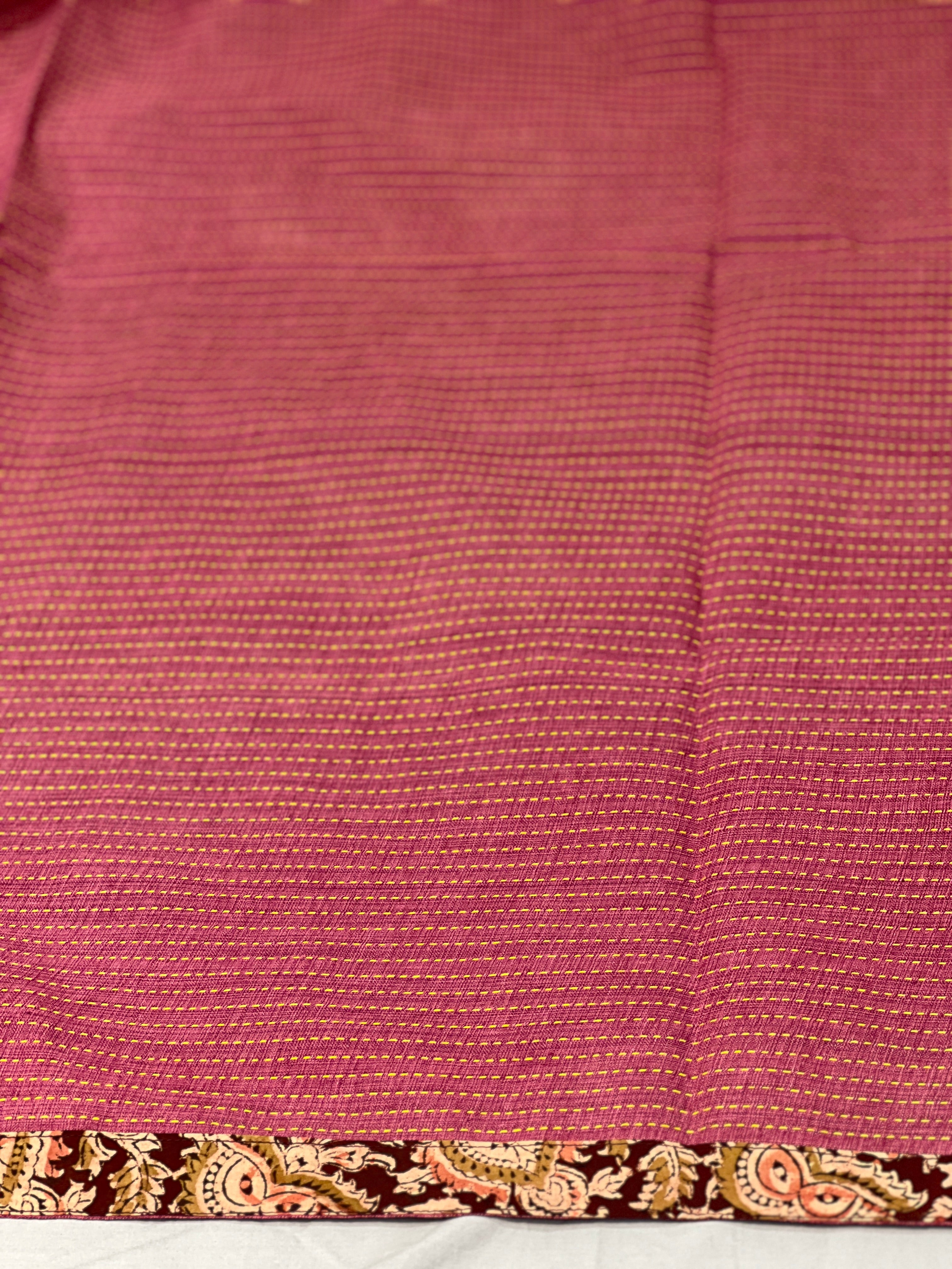 Block Printed Cotton Saree | SFA102