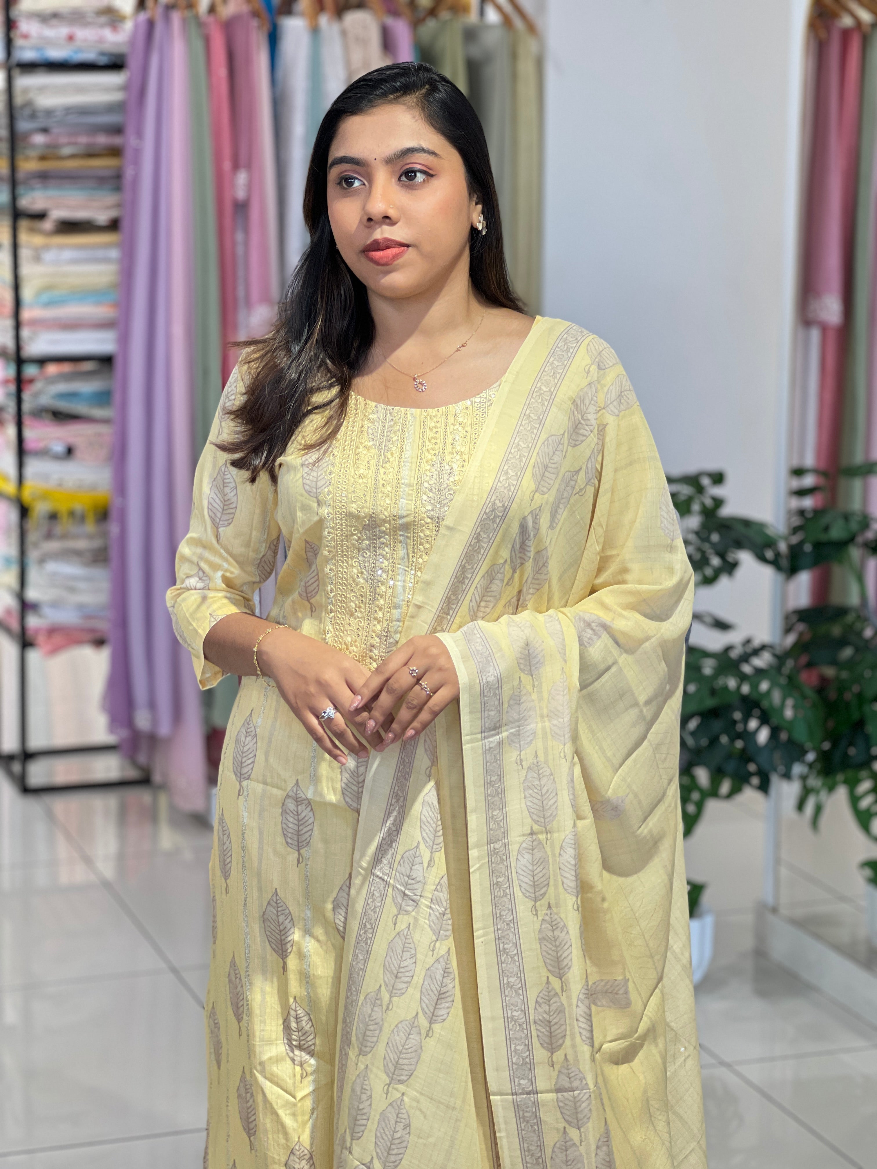 Printed Pattern Cotton Kurta Set | IHP174