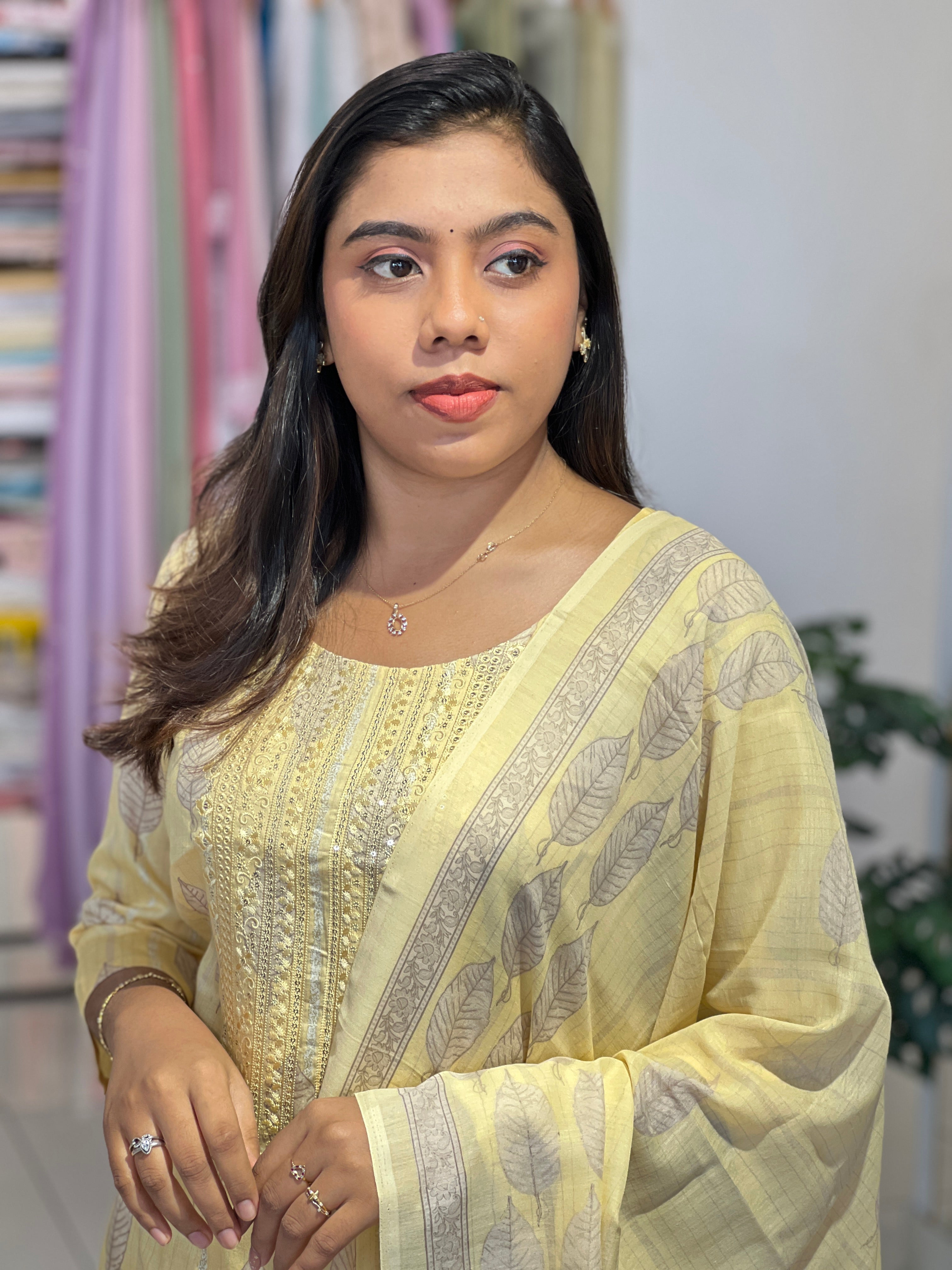 Printed Pattern Cotton Kurta Set | IHP174