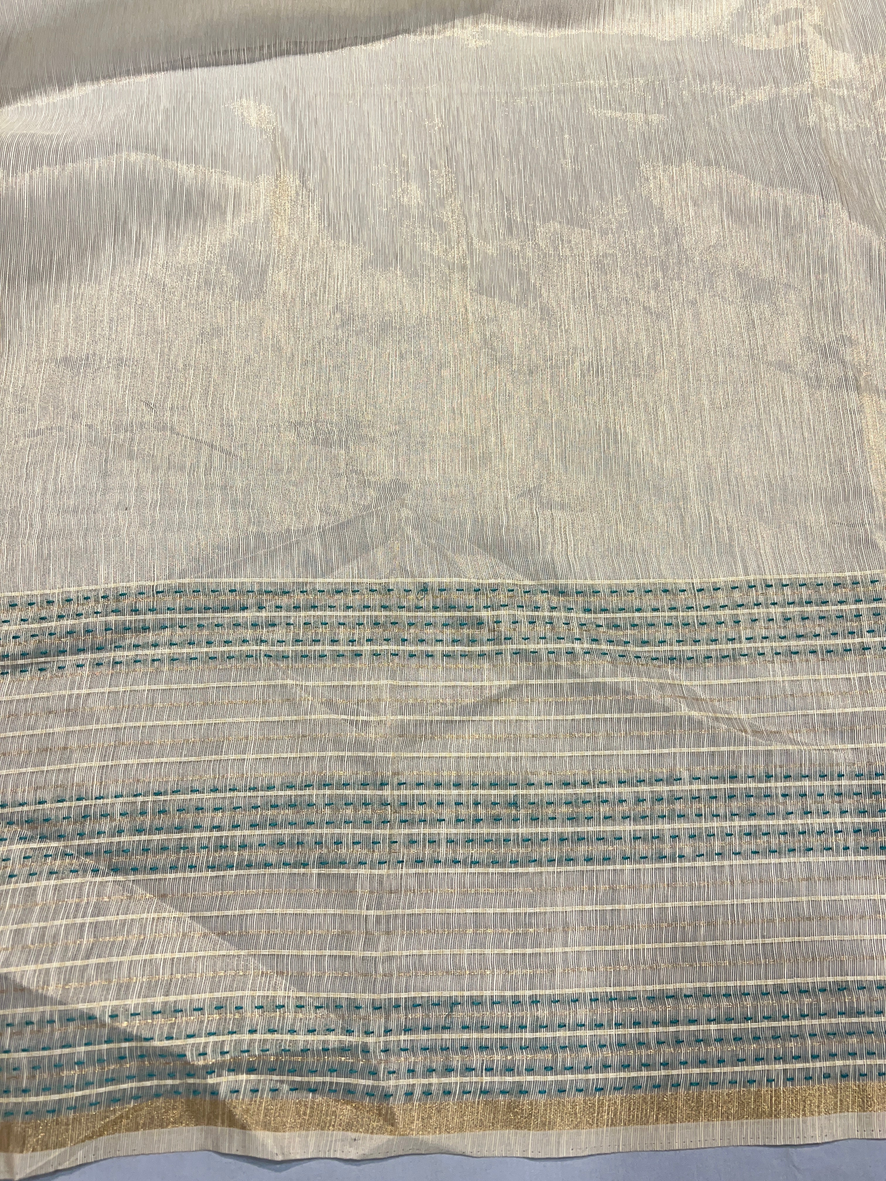 Machine Embroidery Detailed Tissue Saree | SSN306
