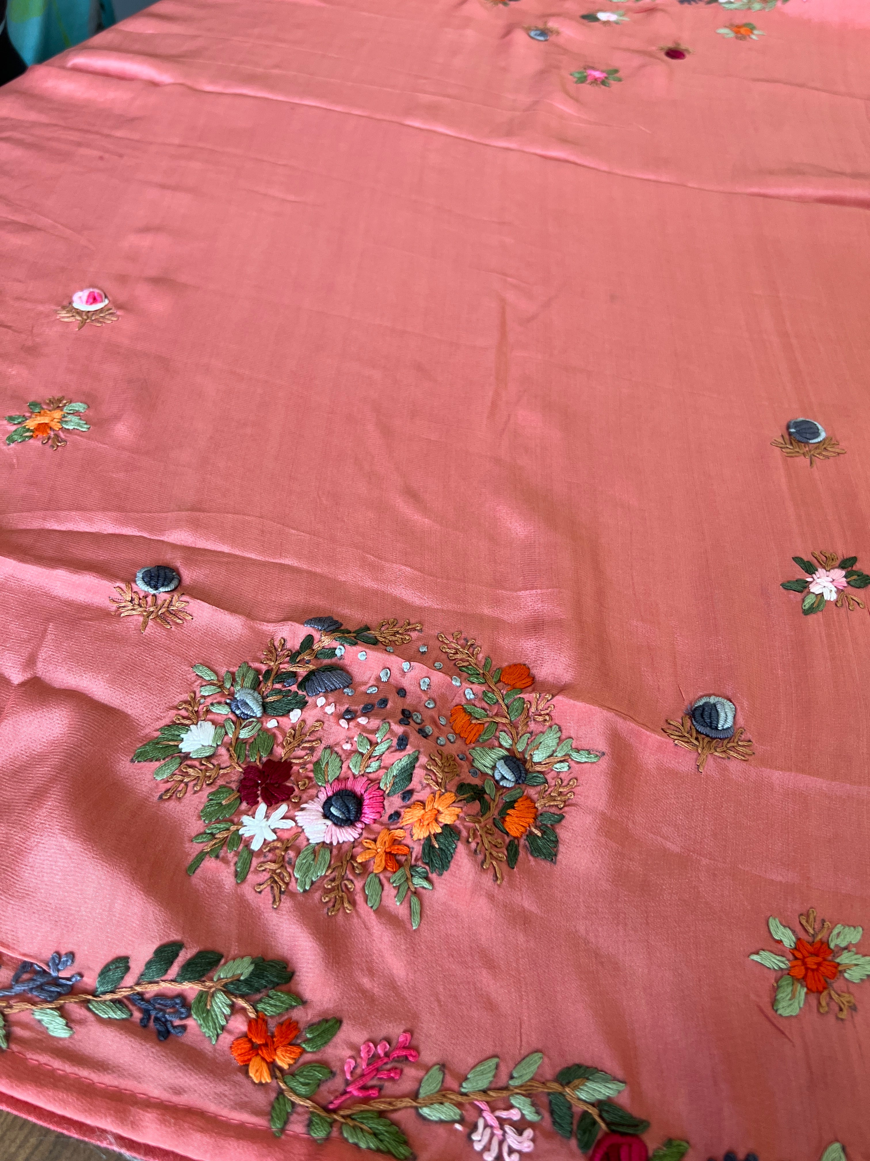 Hand Embroidery Pure Organza Saree | SBS815