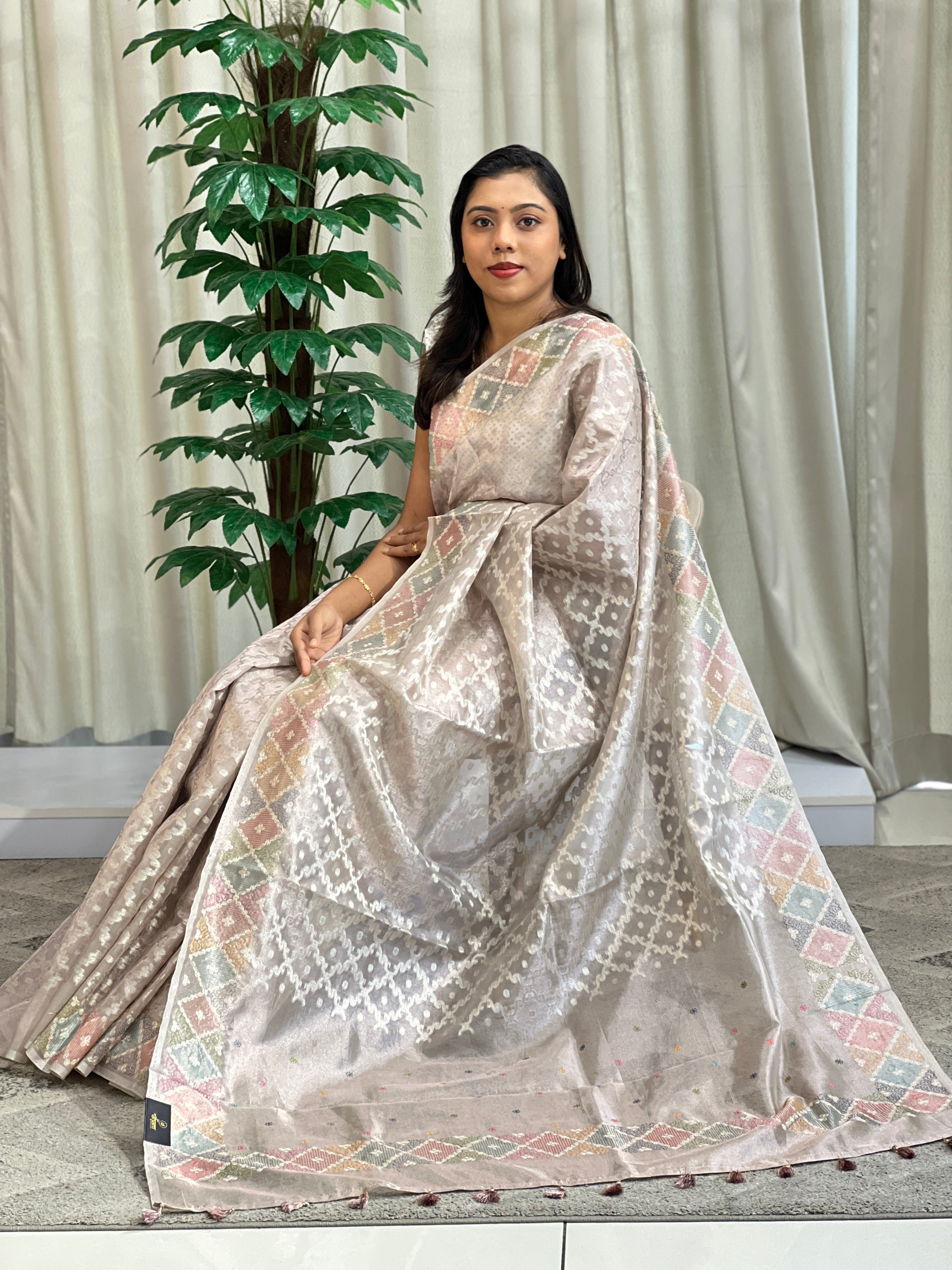 Tissue Woven Organza Saree | MB141
