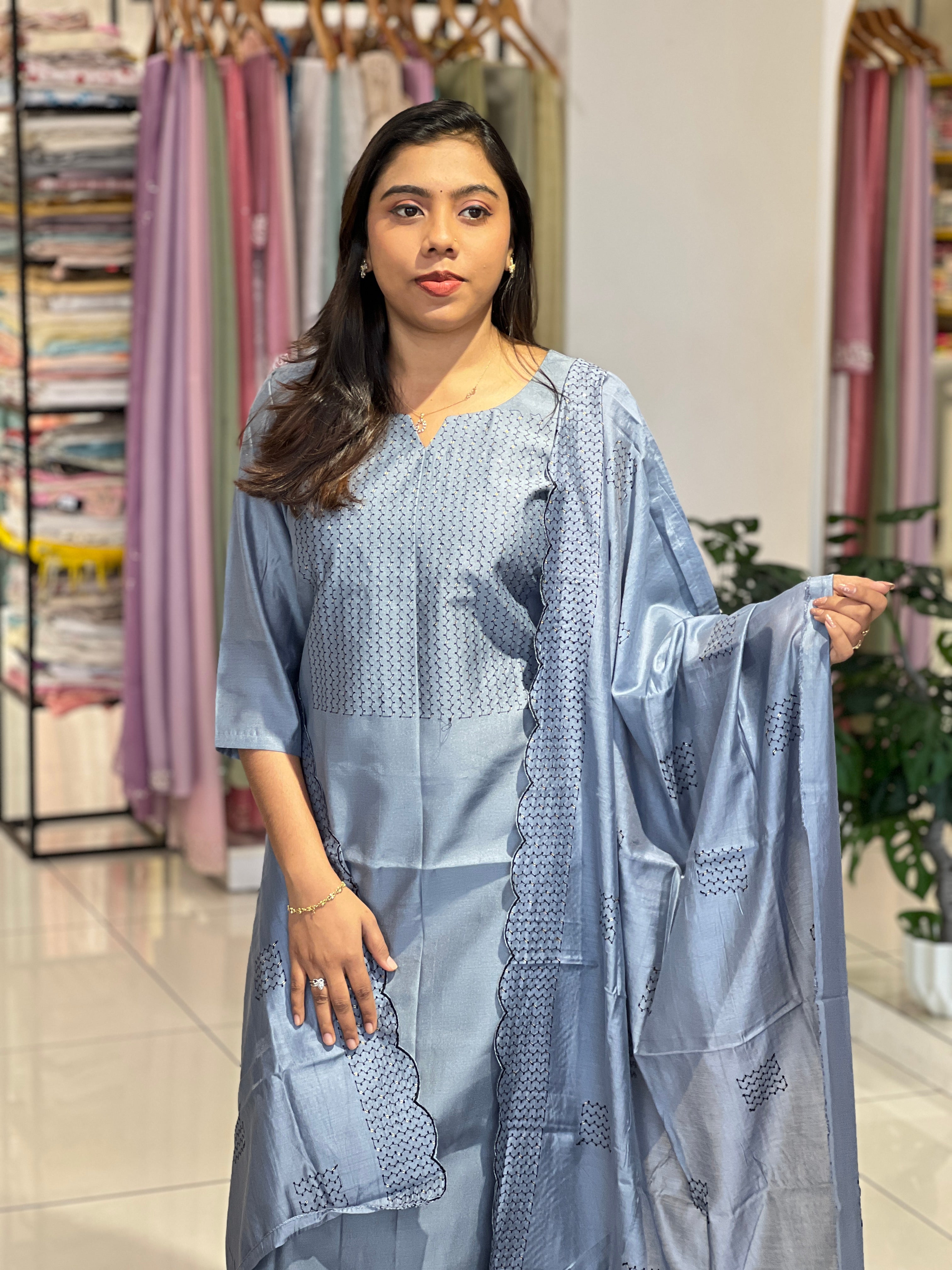 Semi Silk Kurta Set | IHP132