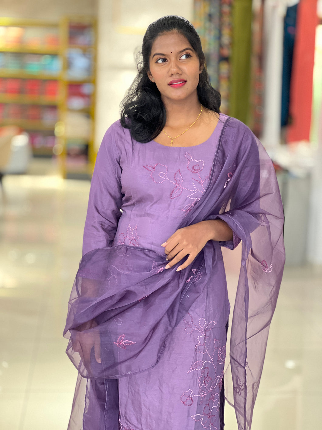 Hand Embroidery Muslin Finish Kurta Set  | FW312
