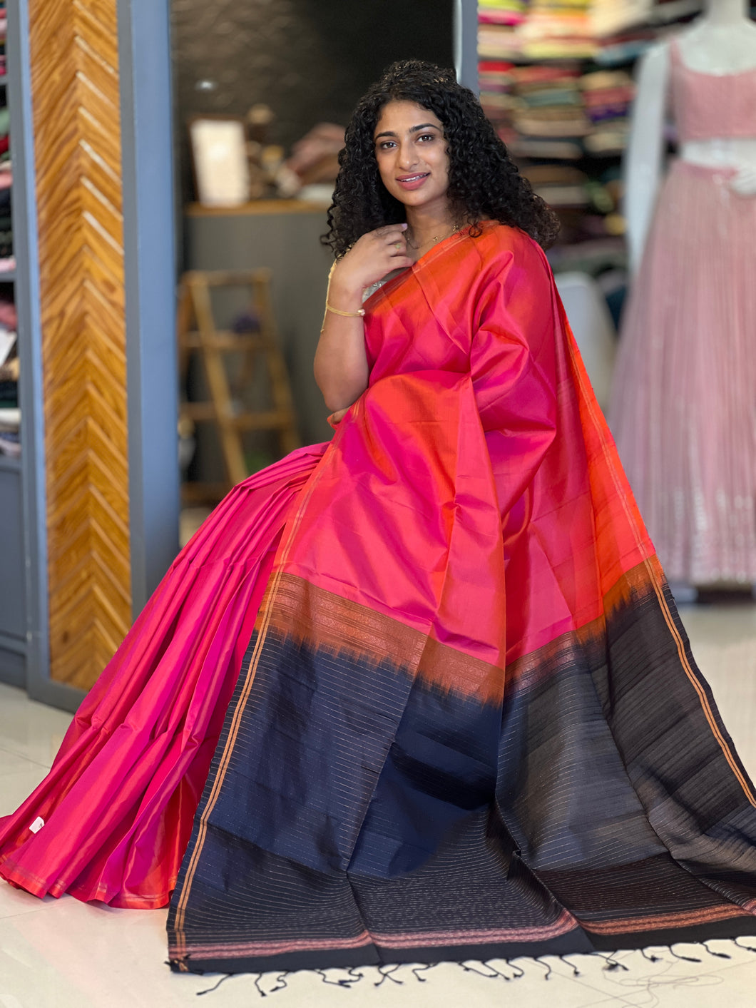 Double Shaded Pure Silk Saree | GSH152