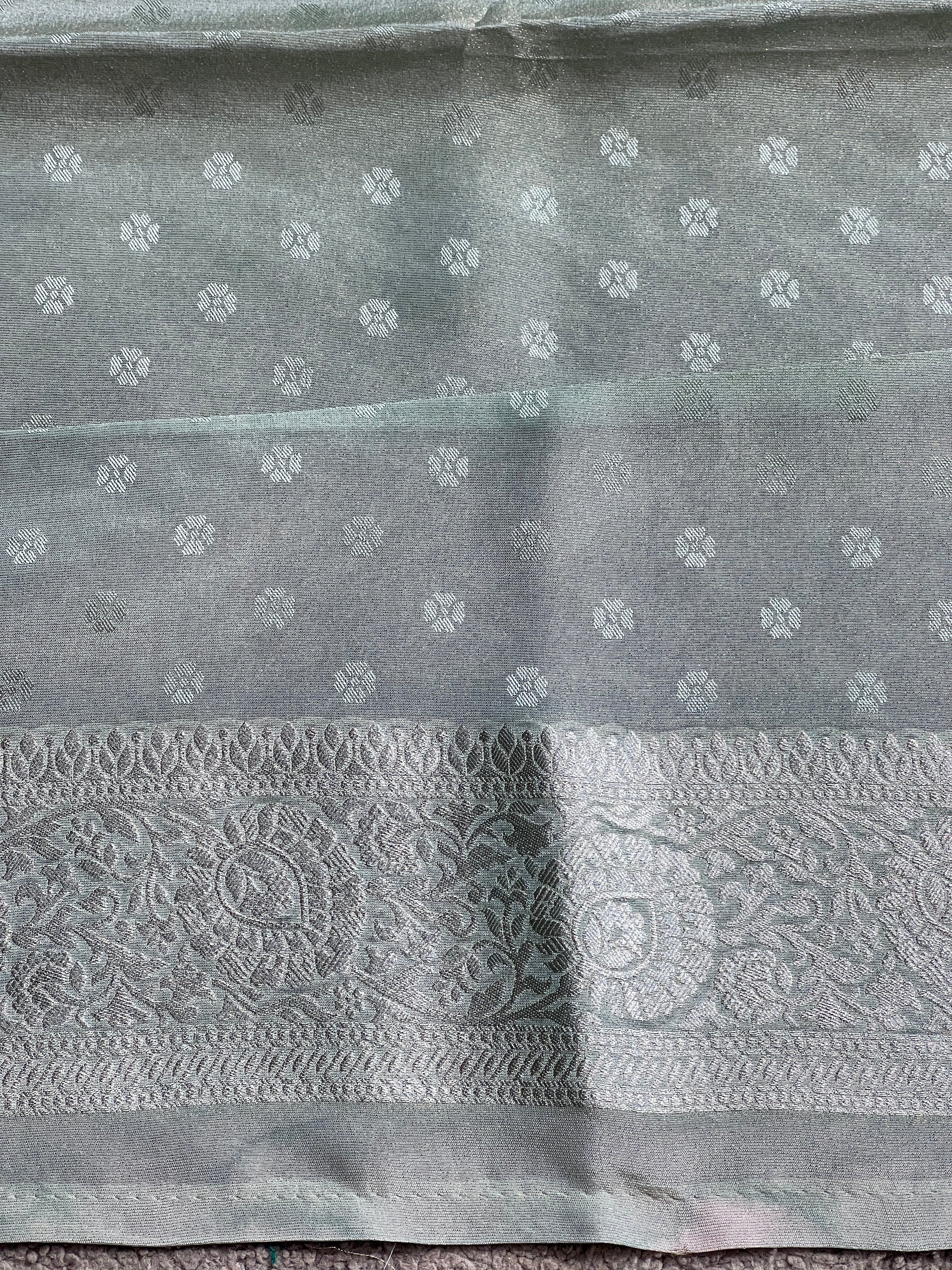 Rangat Pattern & Banarasi Woven Crepe Saree | MB184