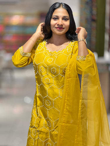 Hand Embroidery Muslin Finish Kurta Set | FW307