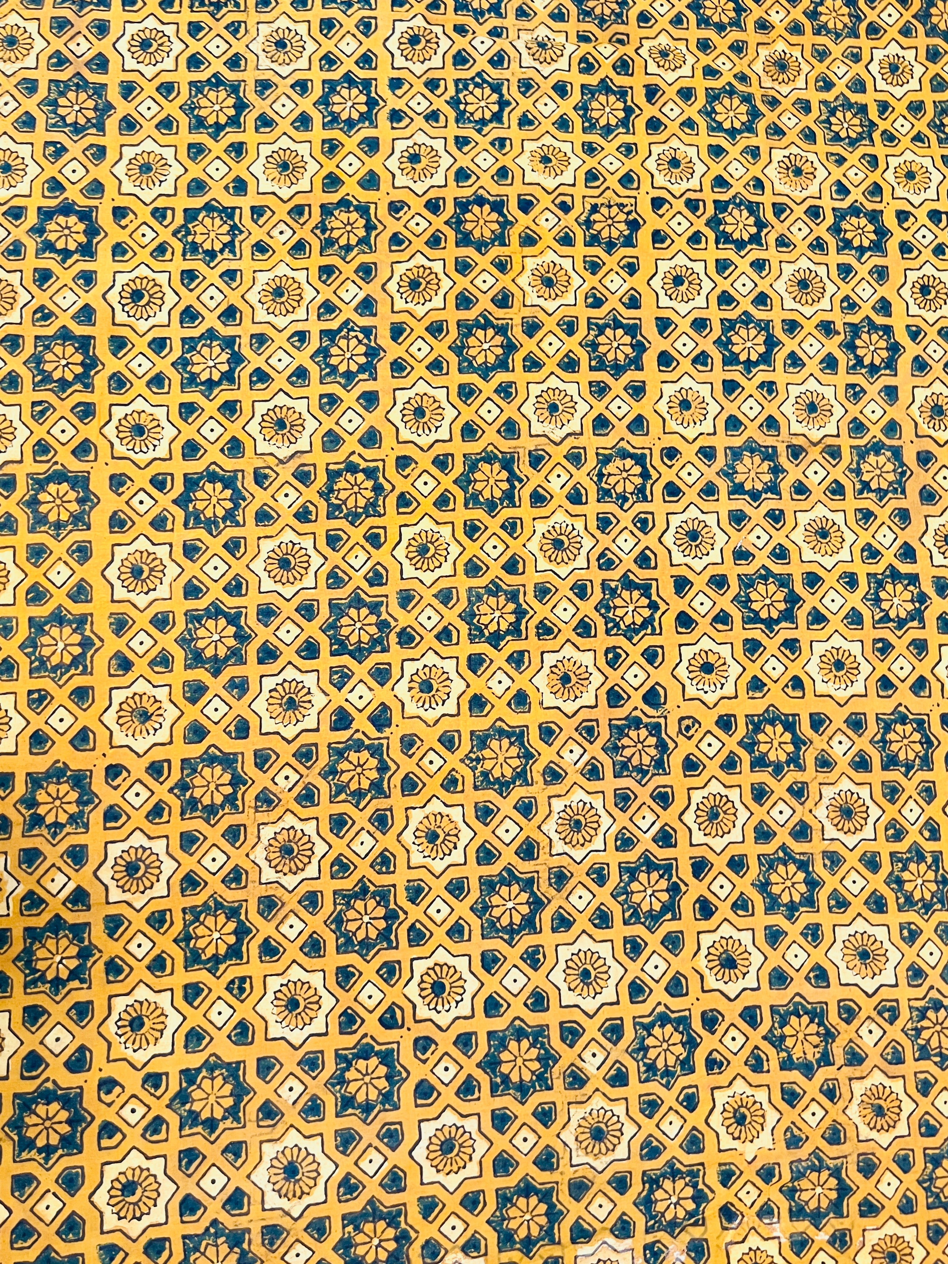 Traditional Print Hand Blocked Cotton Kurta Material | KA265