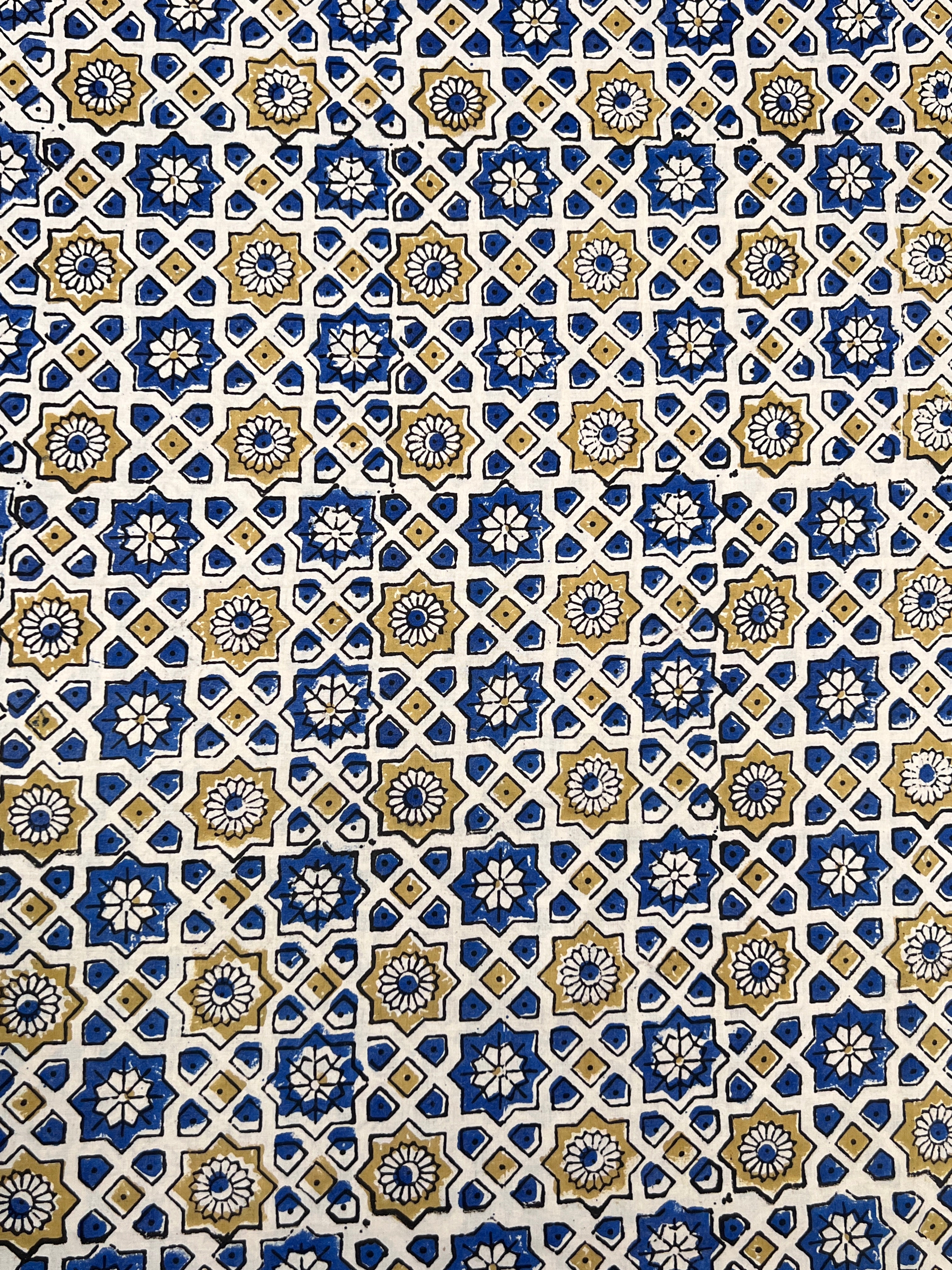 Traditional Print Hand Blocked Cotton Kurta Material | KA265