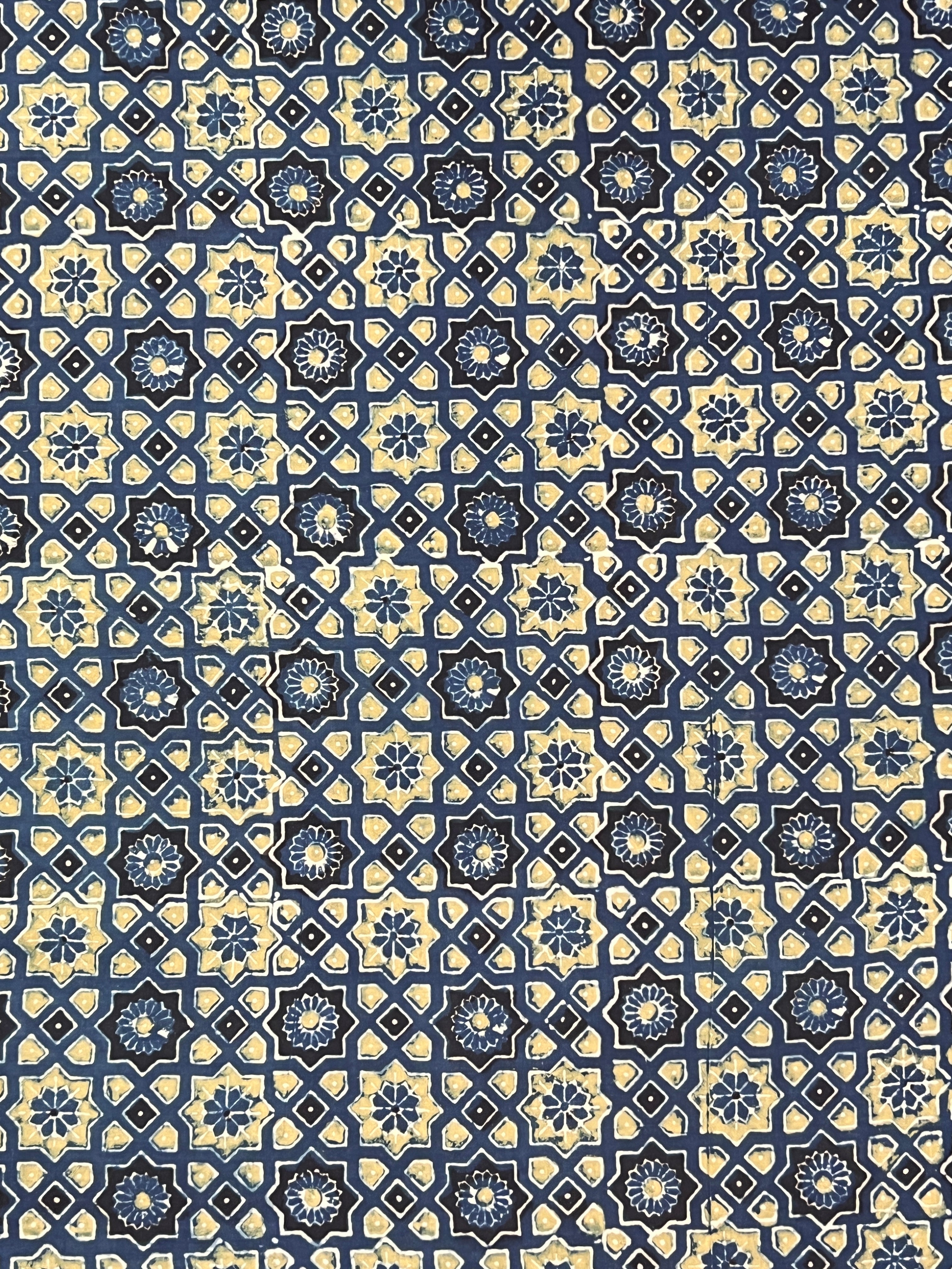 Traditional Print Hand Blocked Cotton Kurta Material | KA265