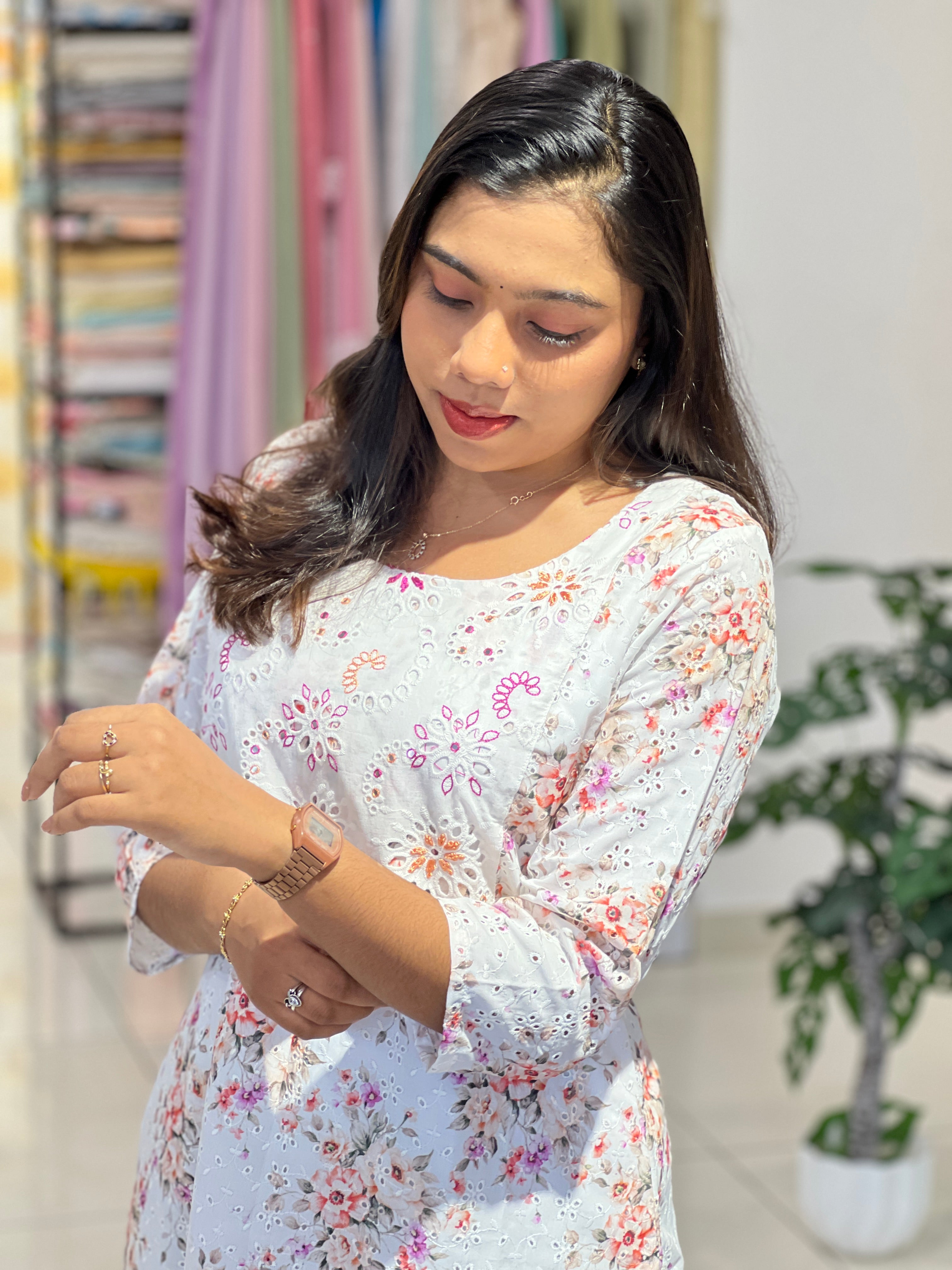 Printed Hakoba Patterned Cotton Kurta | IHP153