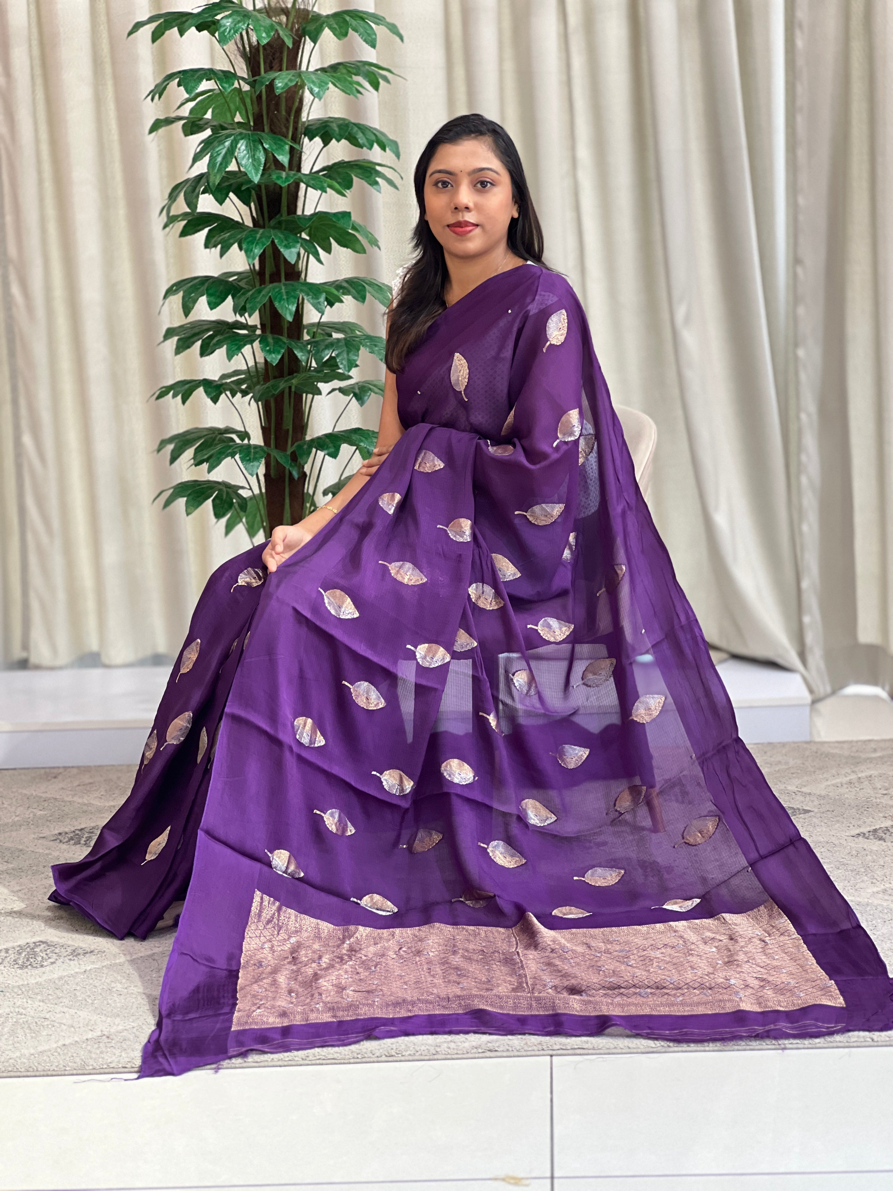 Sona Chandi Woven Pattern Silky Kota Saree | RS154