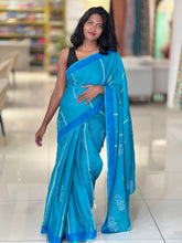 Block Print Detailed Soft Cotton Saree | SFA119