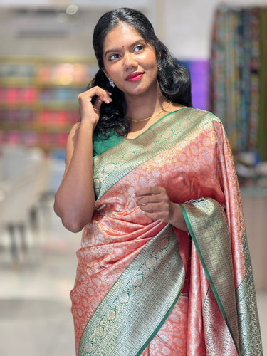 Zari Woven Floral Patterned Banarasi Silk Saree | KAC161